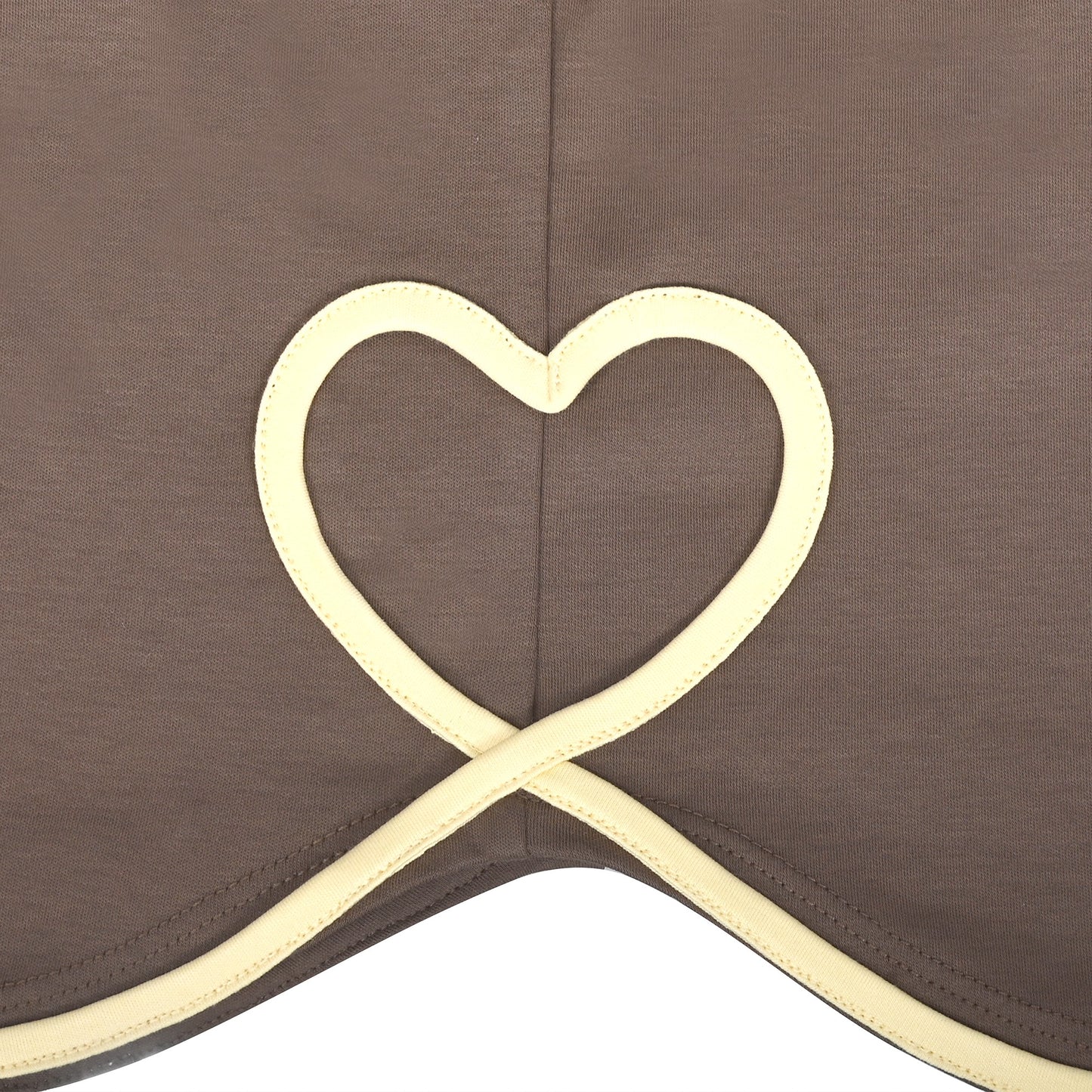 Girls Tee Sport Clothing Outfit Set Glitter Heart s Short Sleeve Brown