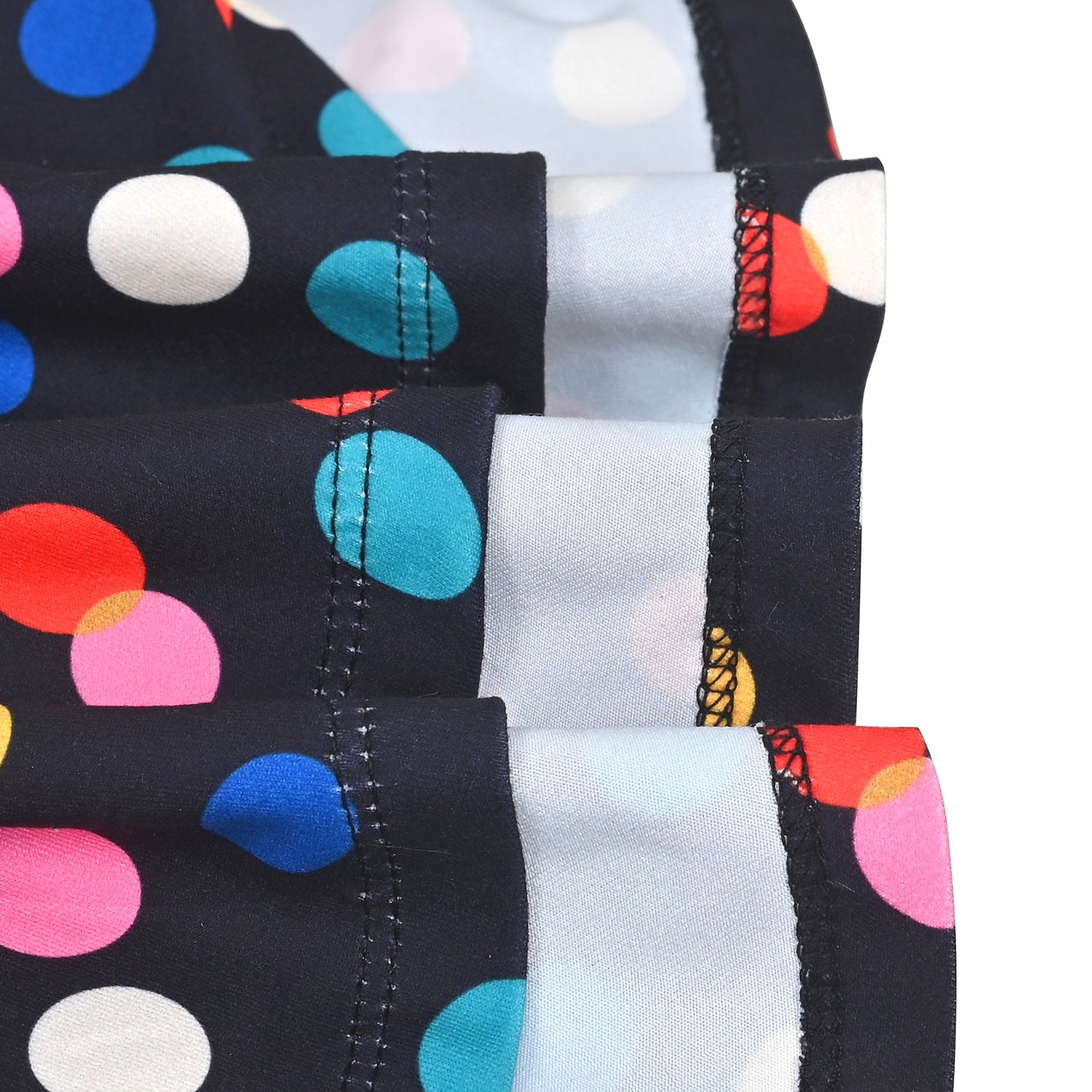 Girls Dress Blue Unicorn Short Sleeve Casual Dress Multi-Color