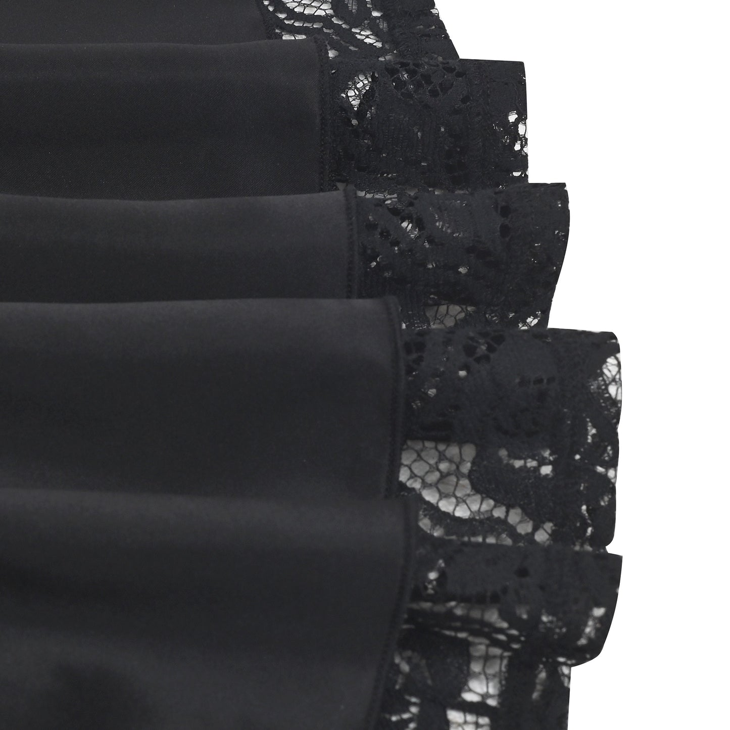 Girls Dress Lace Overlay Spaghetti Strap Flared Back Bow Party Recital Black