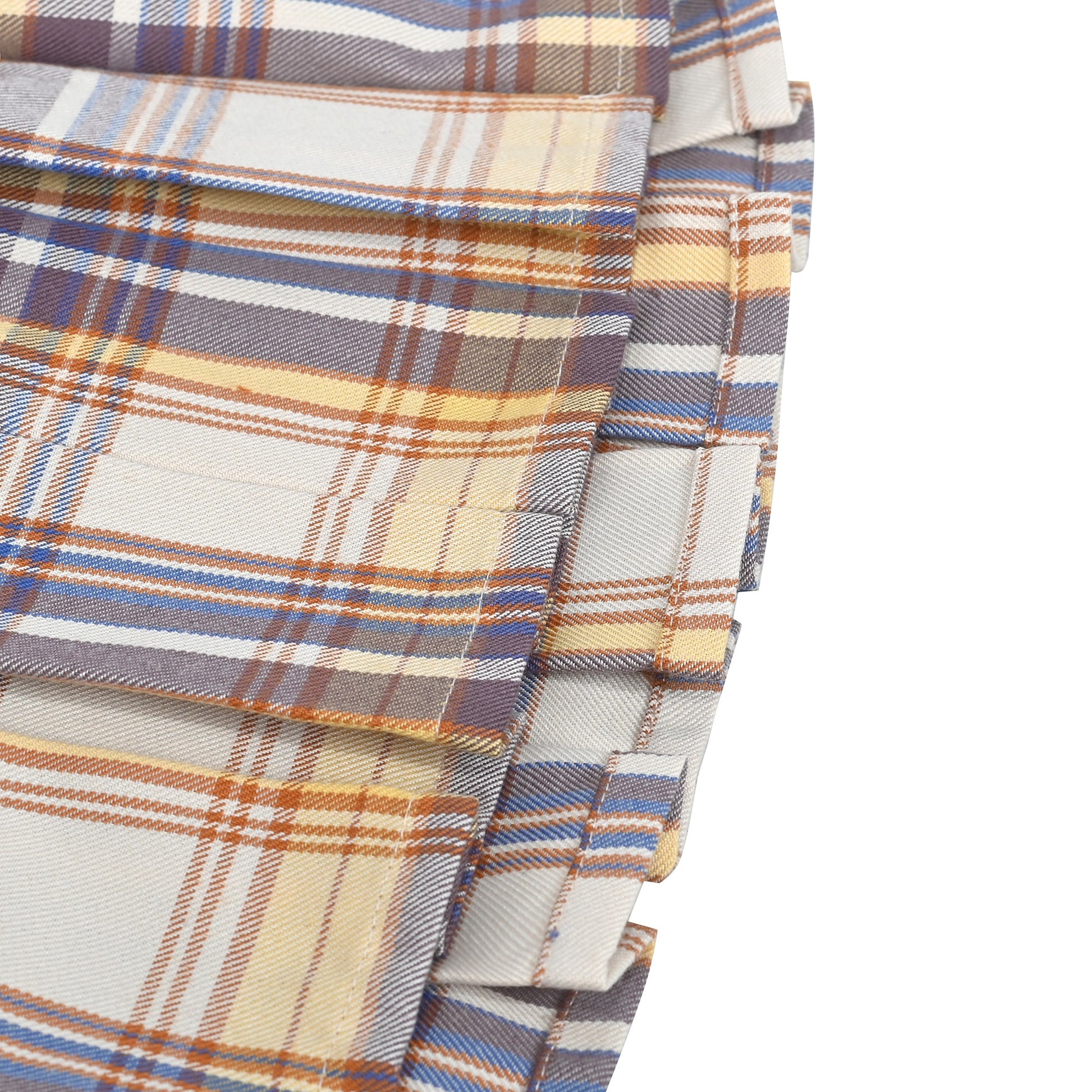 Girls Skirt Back School Uniform Red Tartan Skirt Brown