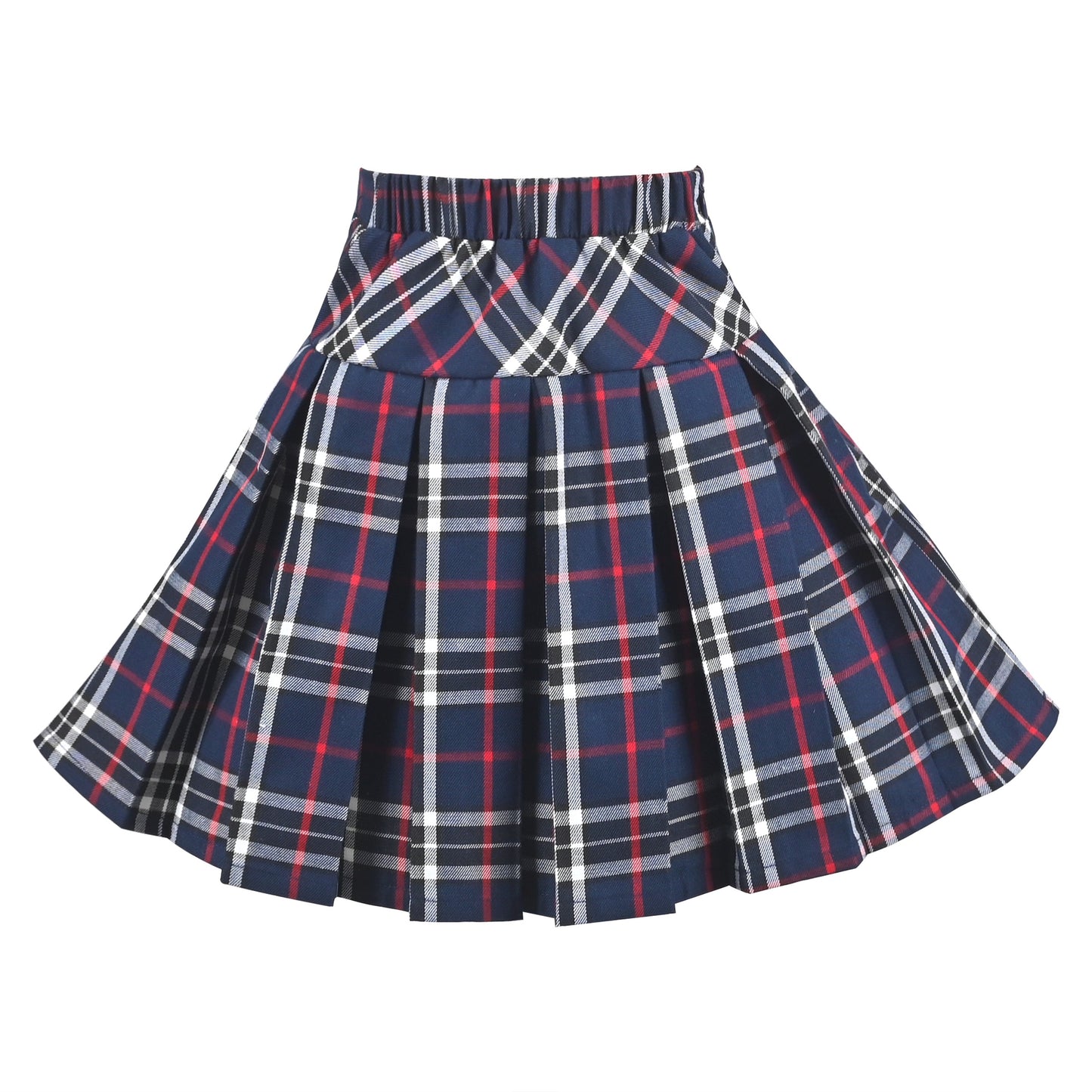 Girls Skirt Back School Uniform Red Tartan Skirt Purple