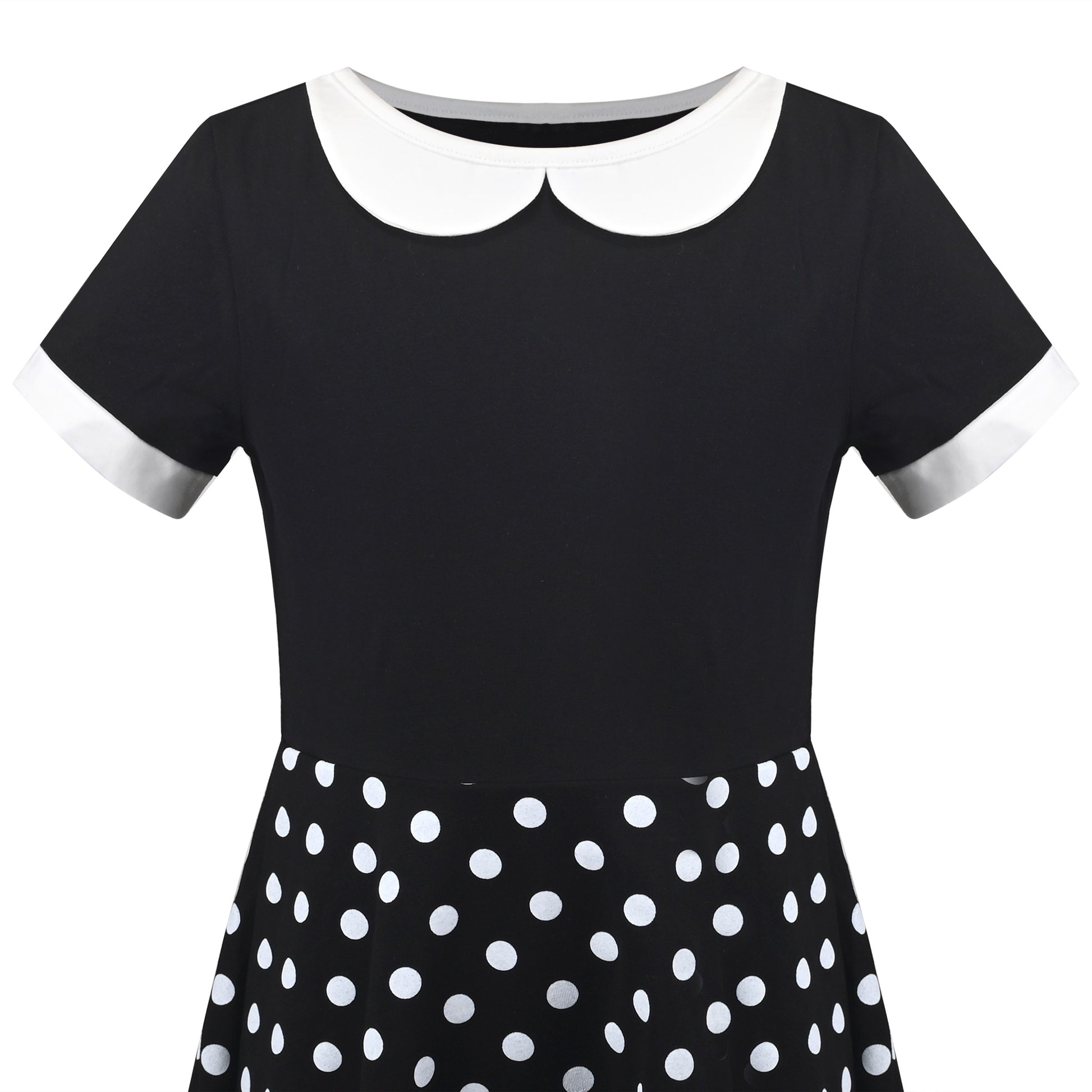 Girls Dress Tan Beige Asymmetric Collar Knit Preppy School Family Short Sleeve Black