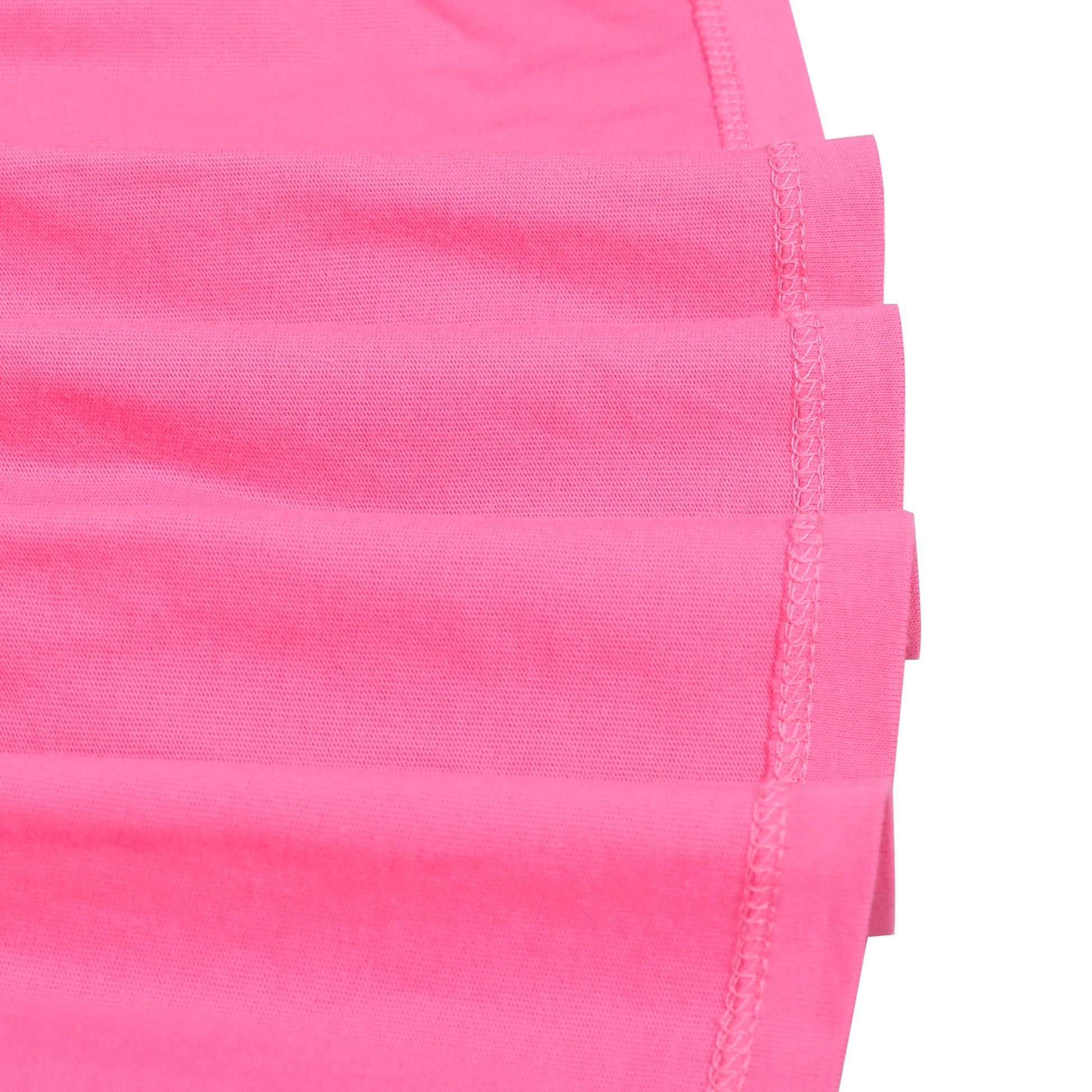 Girls Dress Rainbow Colorful Tiered Ruffle Backless Casual Holiday Cotton Pink