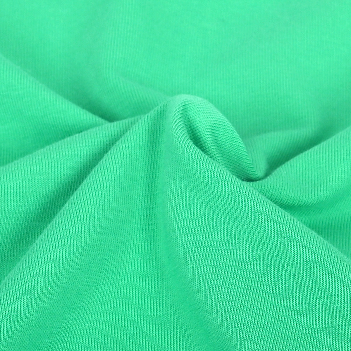 Girls T-shirt Crop Top Pink Lettuce Trim Ribbed Knit Crewneck Daily - Spring Green