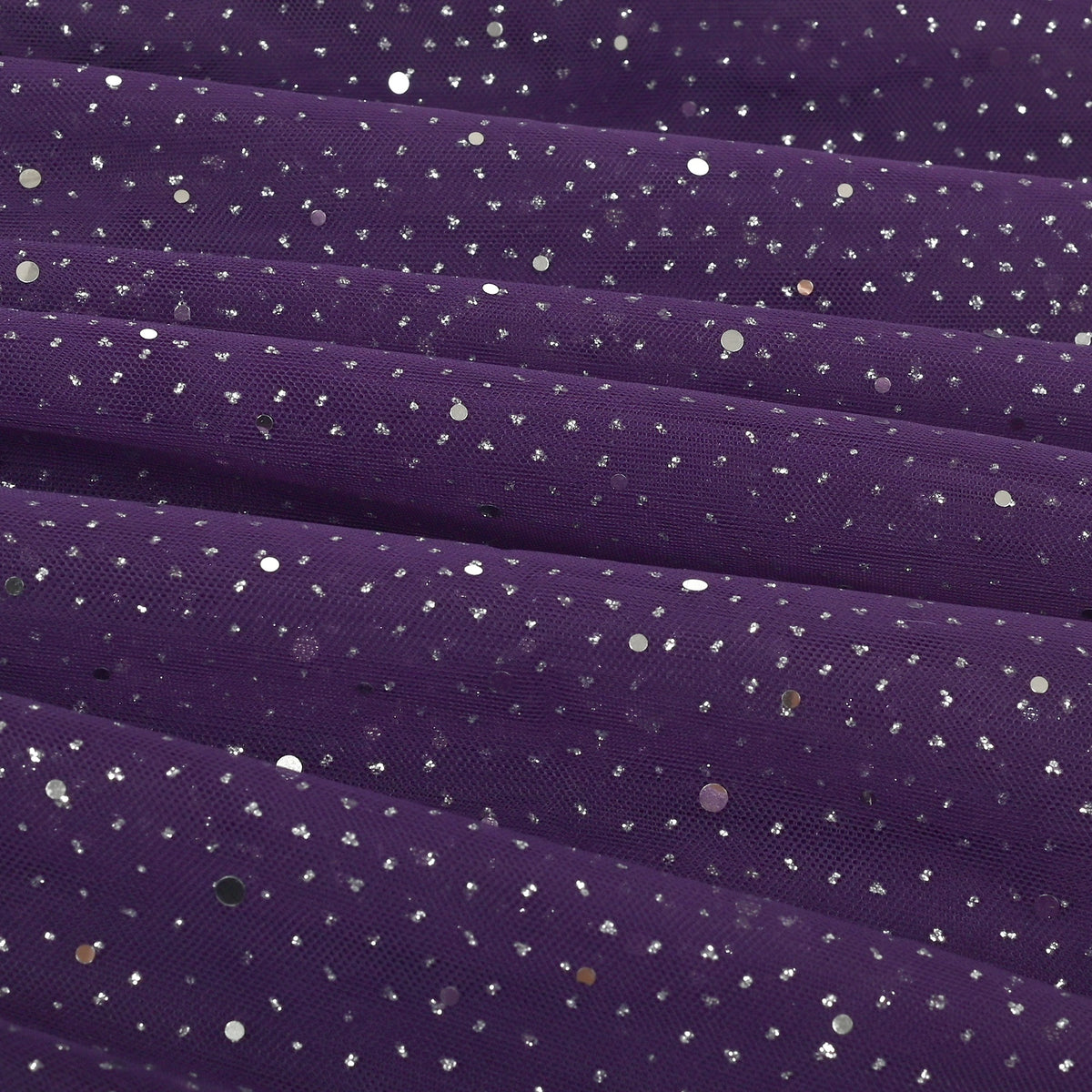 Girls Dress Green Lace Tulle Gradient Skirt Shiny Star Sleeveless - Dark Purple