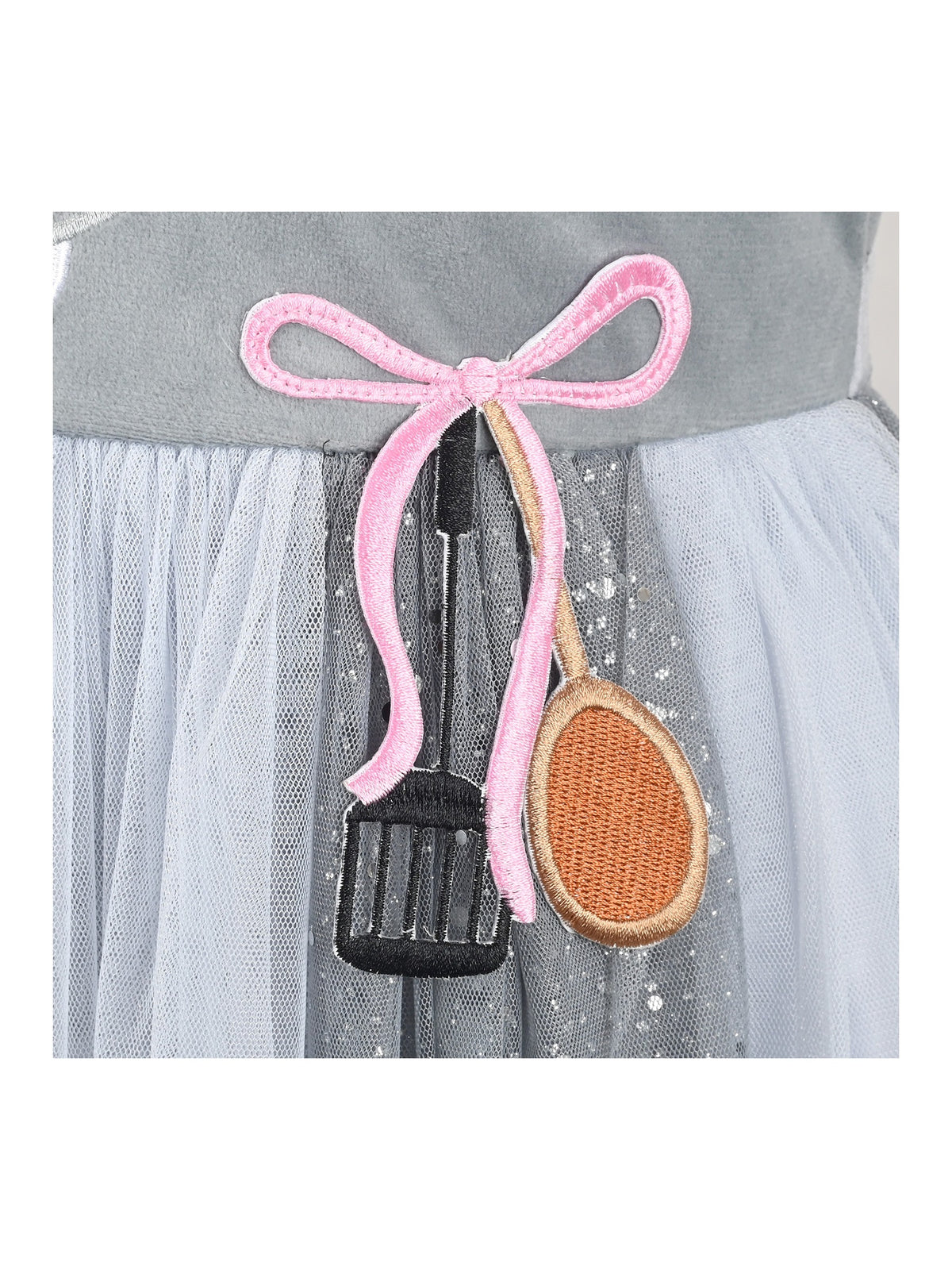 Girls Dress Sequin Mesh Party Wedding Princess Tulle - Grey Mouse
