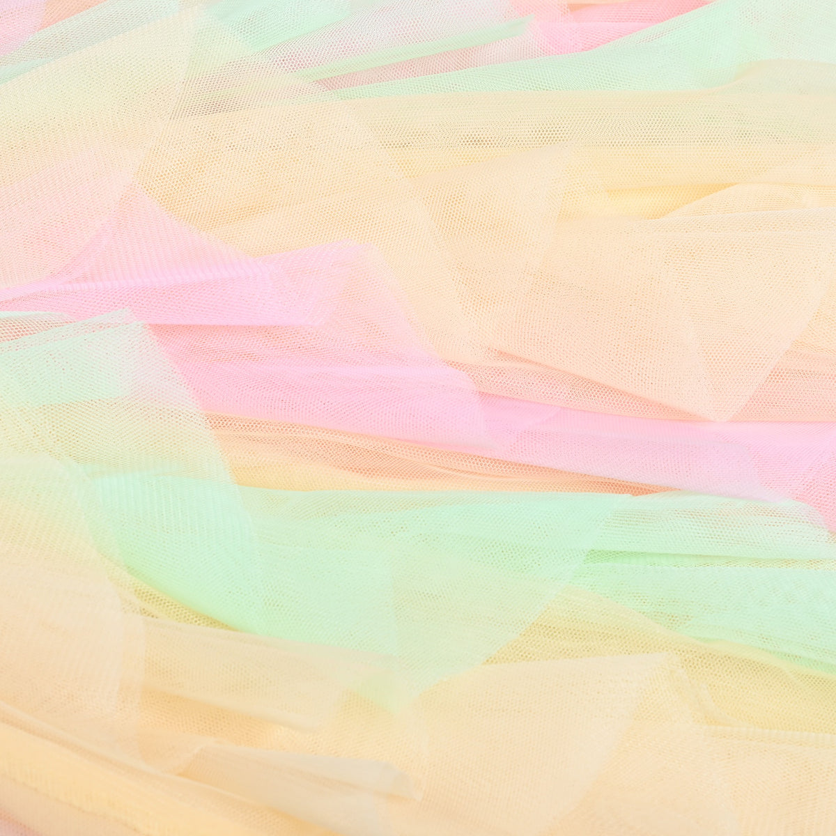 Girls Skirt Rainbow Layered Ruffle Fluffy Tutu Princess Party Birthday - Pink Yellow