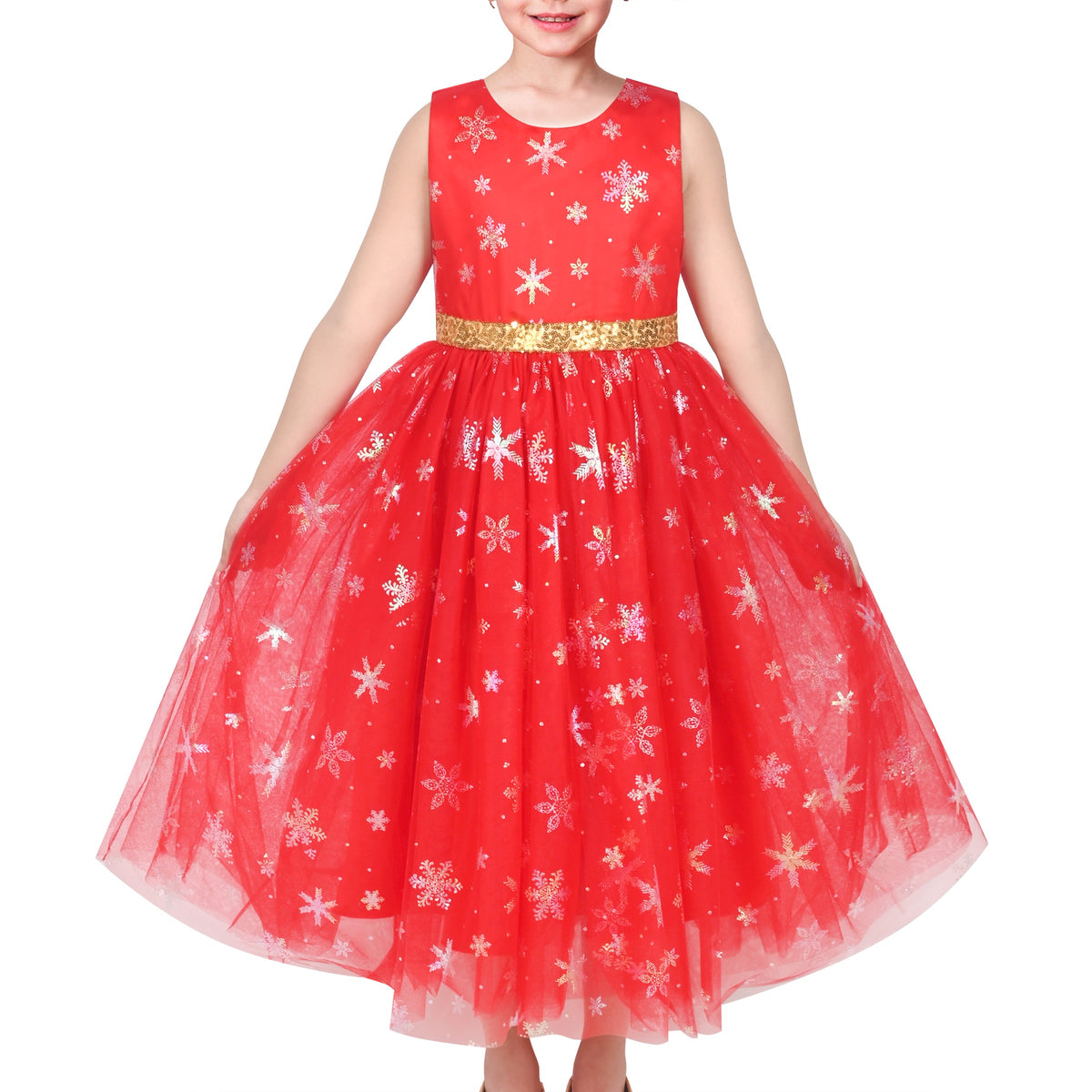 Girls Dress Sleeveless Burgundy Ball Gown Wedding Party Pageant - Red Star