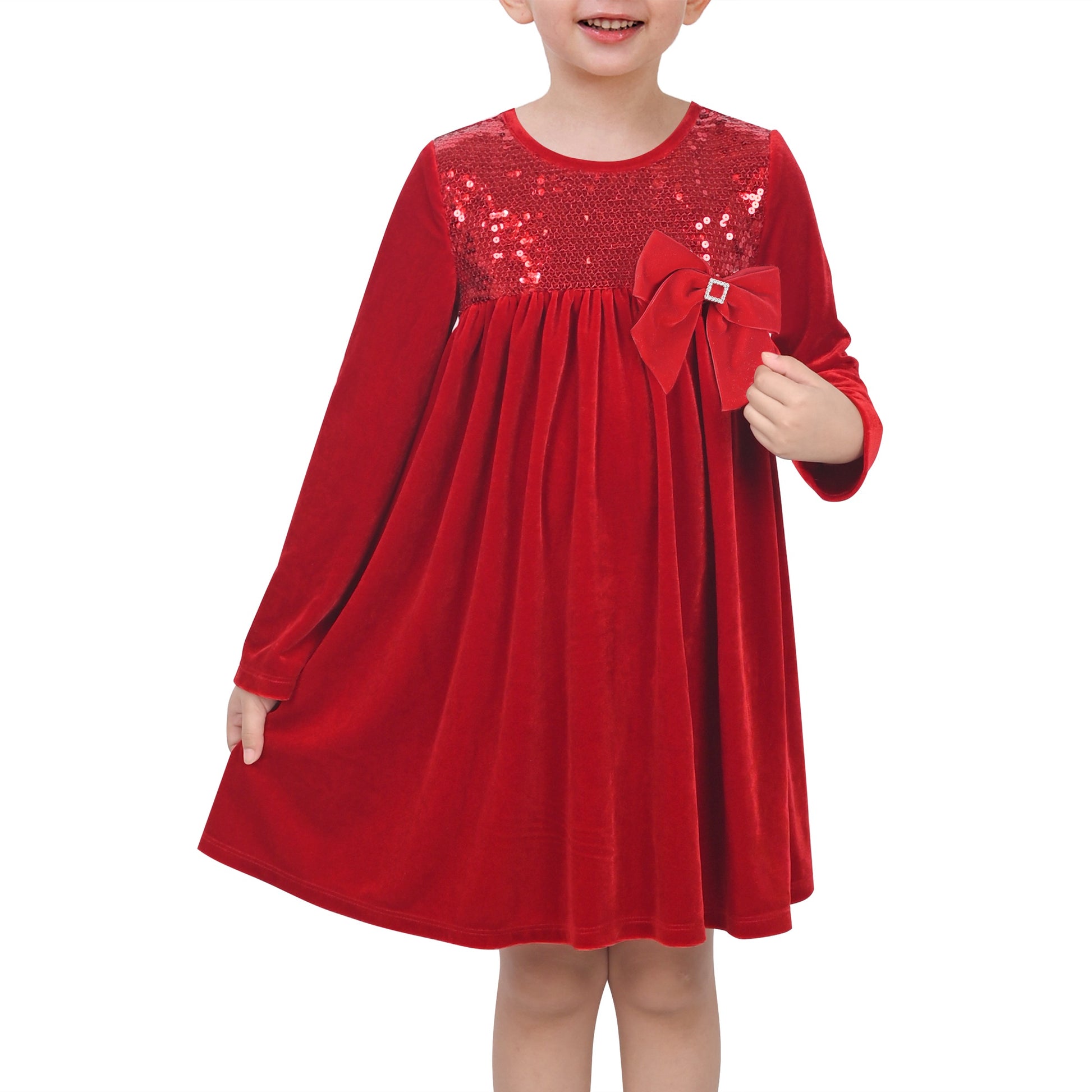 Girls Dress Red Christmas Stockings Xmas Candy Canes New Year Red