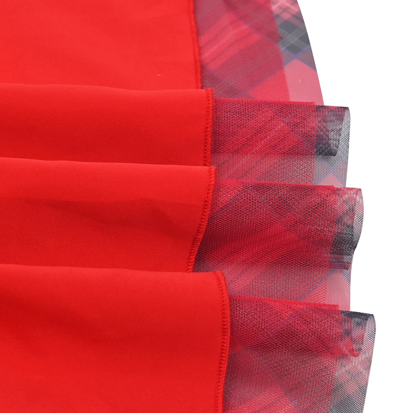 Girls Dress Plaid Tartan Collar Bow Belt Casual Festive Christmas Party Winter Red