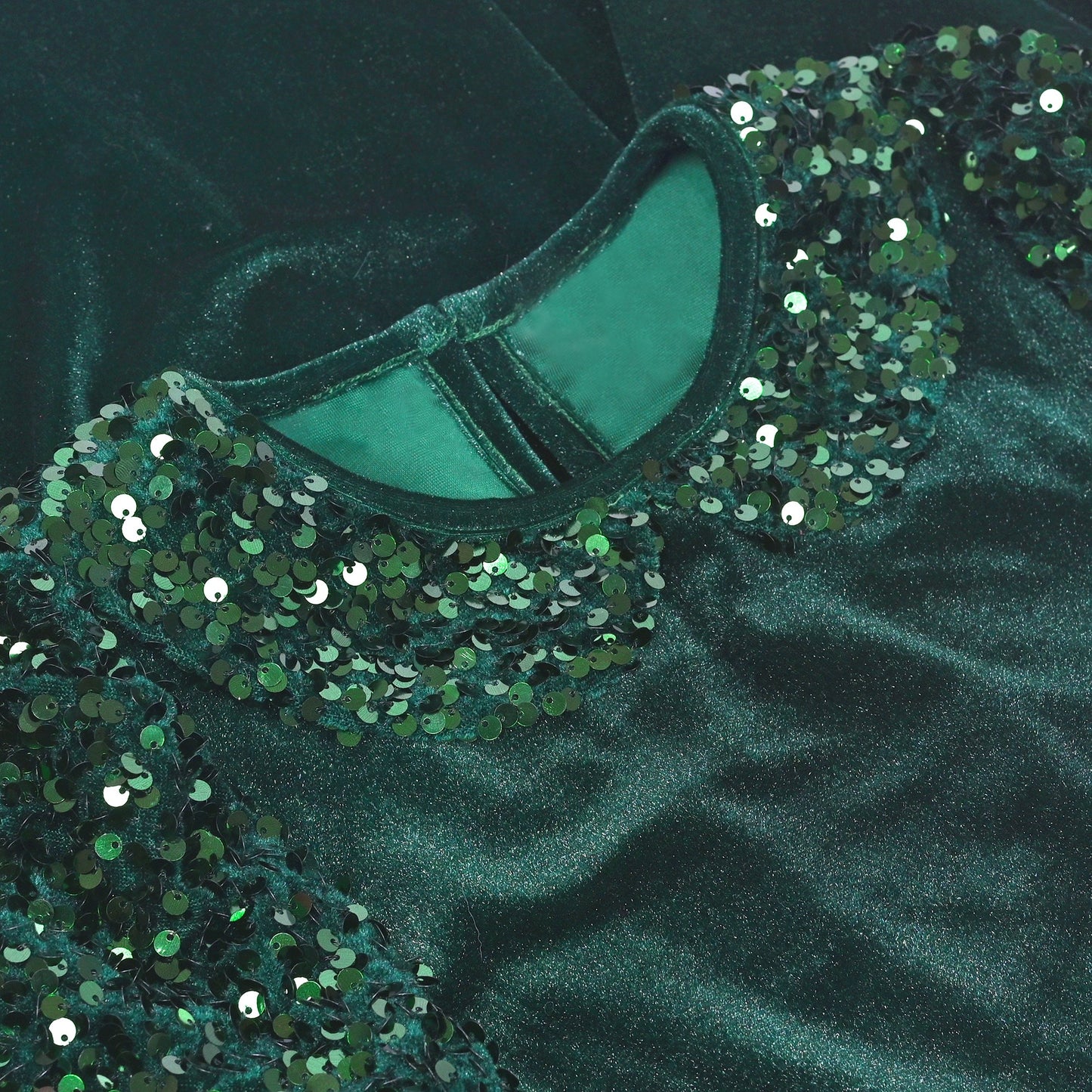 Girls Dress Pink Sequin Butterfly Vintage Long Sleeve Casual Warm Winter Green