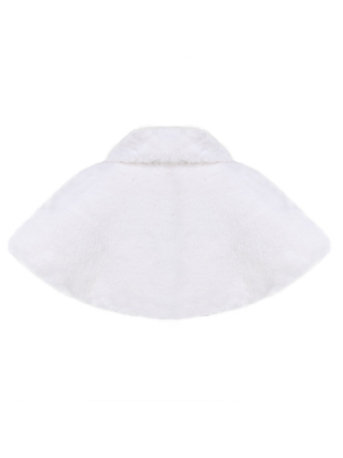 Girls Faux Fur Jacket White Shawl Wrap Bolero Princess Christmas Party Cover Up Warm White