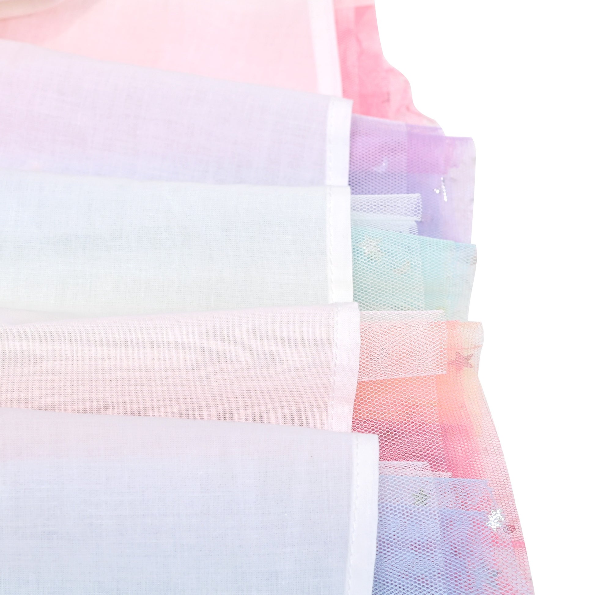 Girls Dress Sequin Stripe Ruffle Fairy Rainbow Colorful Long Sleeve Blue
