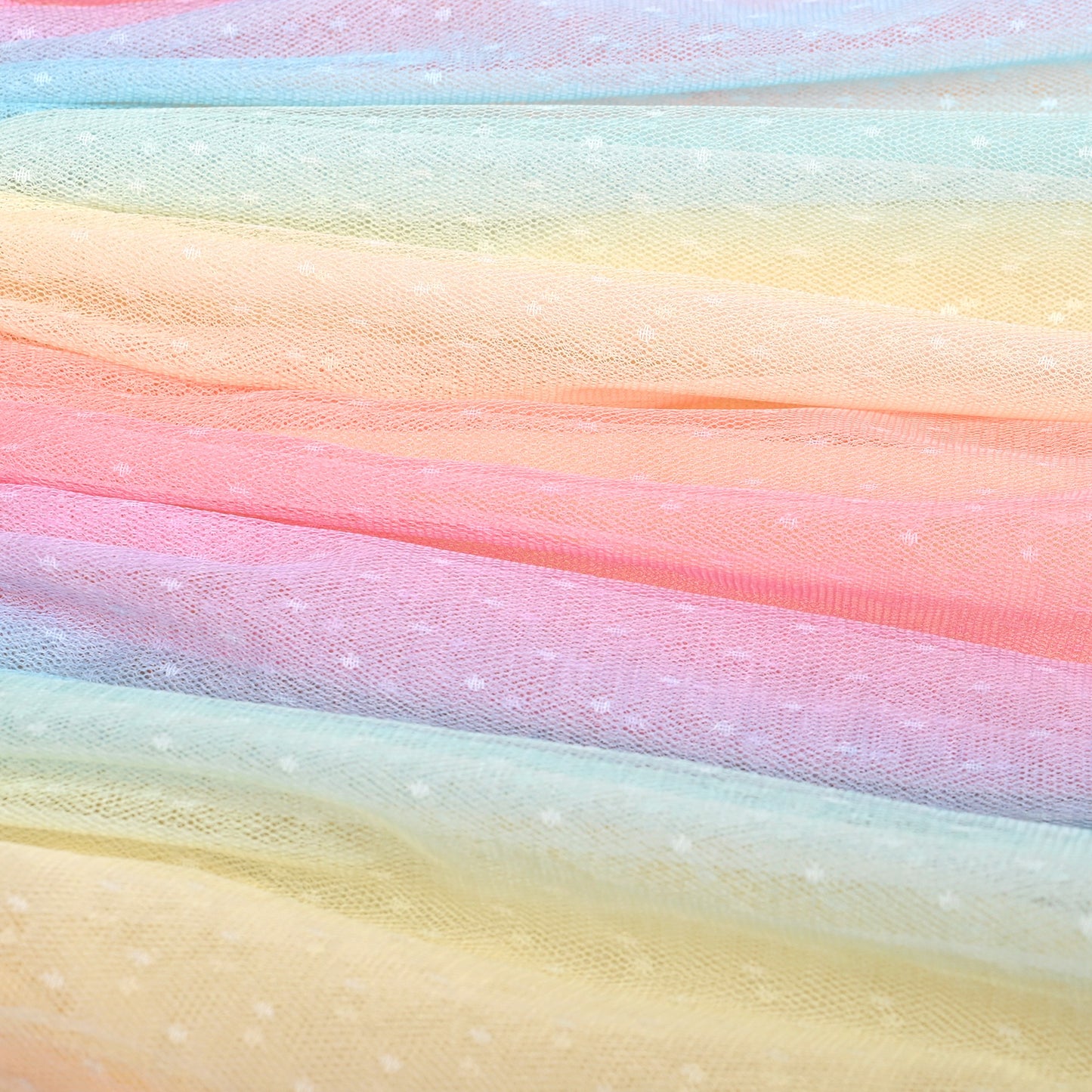 Girls Dress Sequin Stripe Ruffle Fairy Rainbow Colorful Long Sleeve Yellow