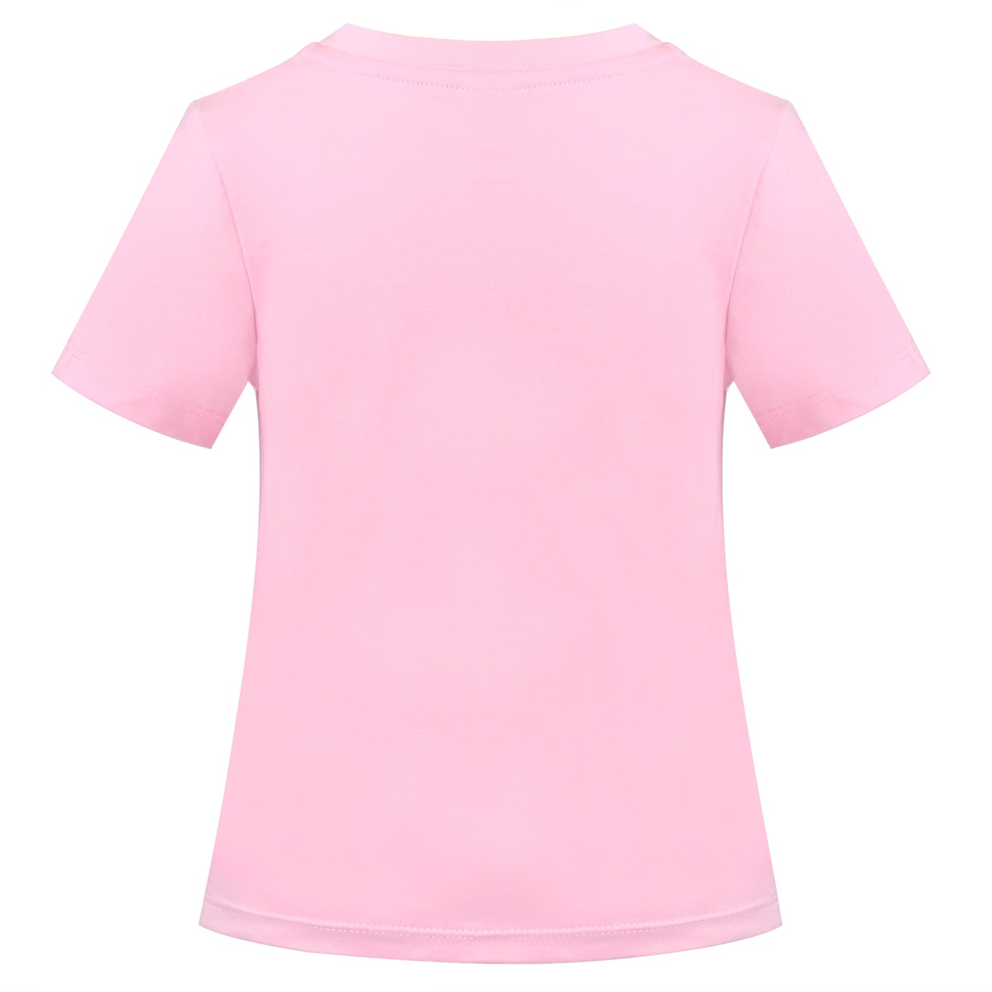 Girls T-shirt Crop Top Pink Lettuce Trim Ribbed Knit Crewneck Daily Pink