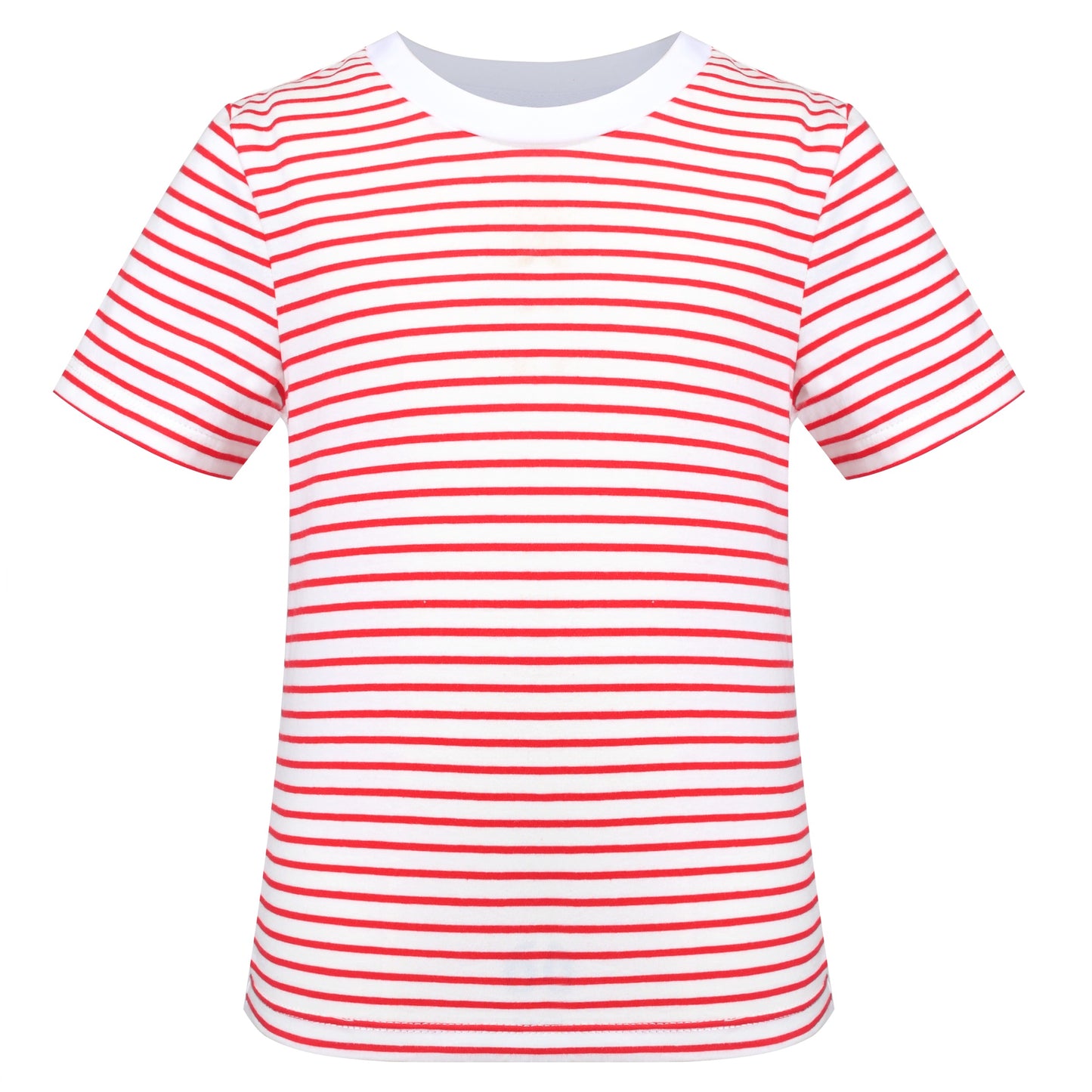 Girls T-shirt Crop Top Pink Lettuce Trim Ribbed Knit Crewneck Daily Red