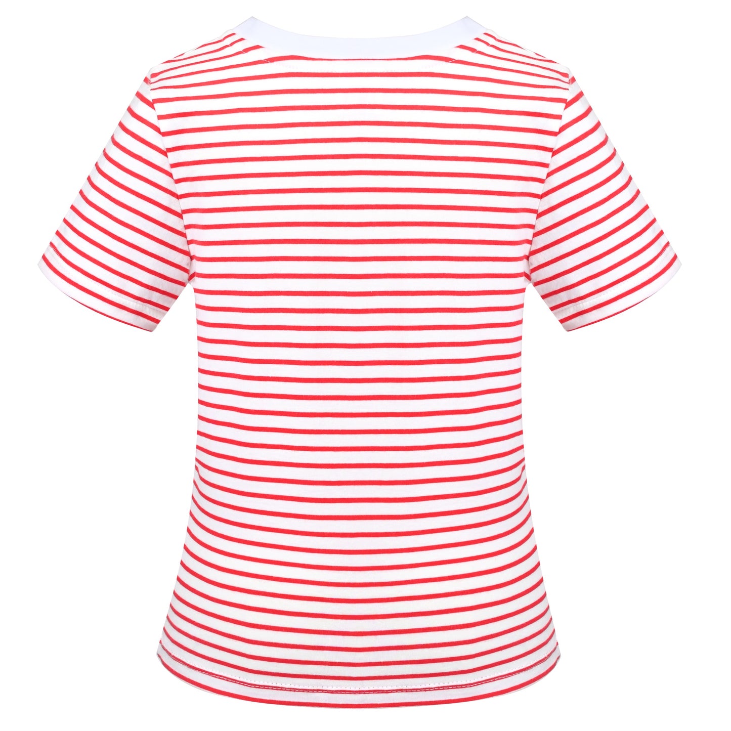 Girls T-shirt Crop Top Pink Lettuce Trim Ribbed Knit Crewneck Daily Red