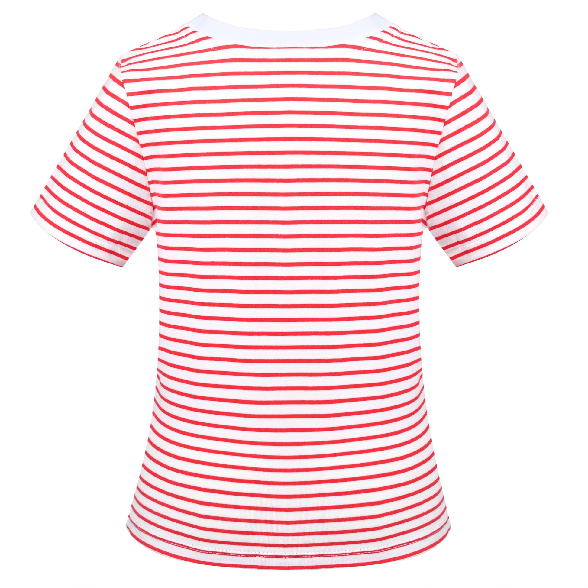 Girls T-shirt Crop Top Pink Lettuce Trim Ribbed Knit Crewneck Daily Red