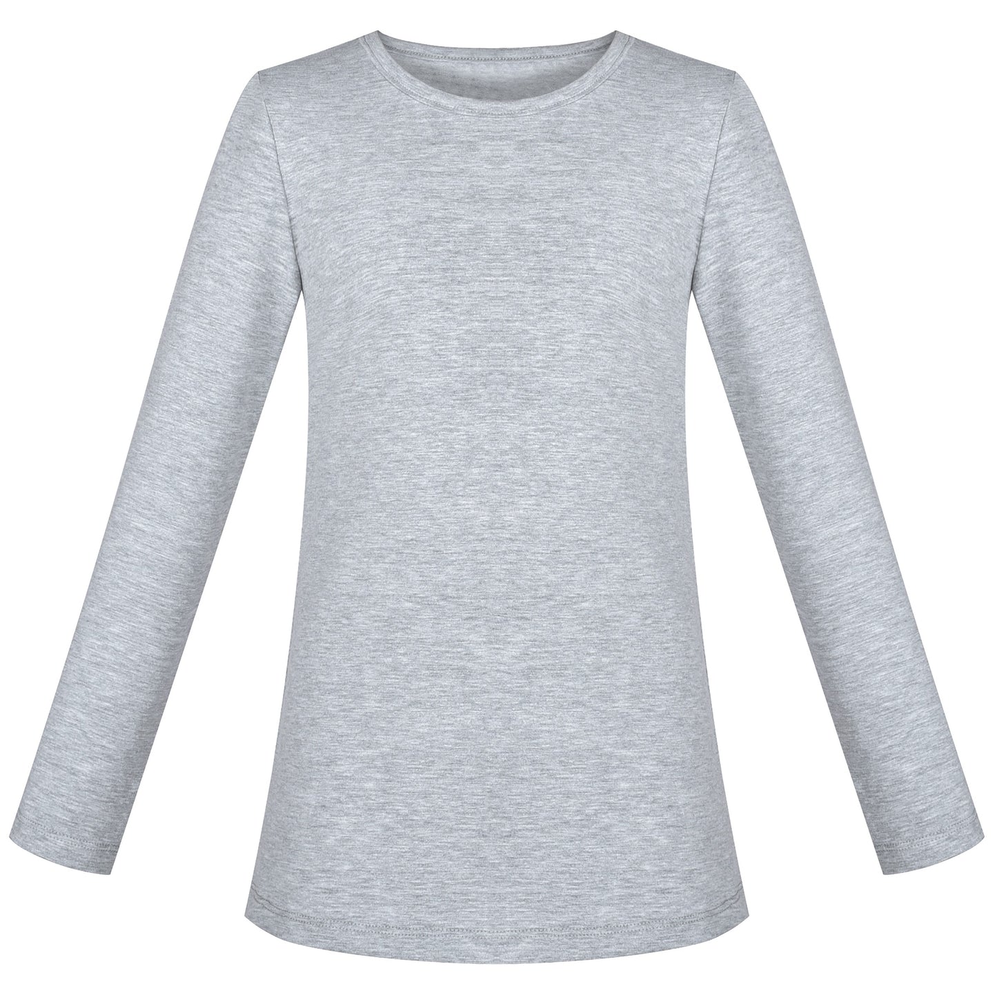Girls Tee Purple Unicorn Magical Soft Cotton Ruffle Long Sleeve Casual Gray