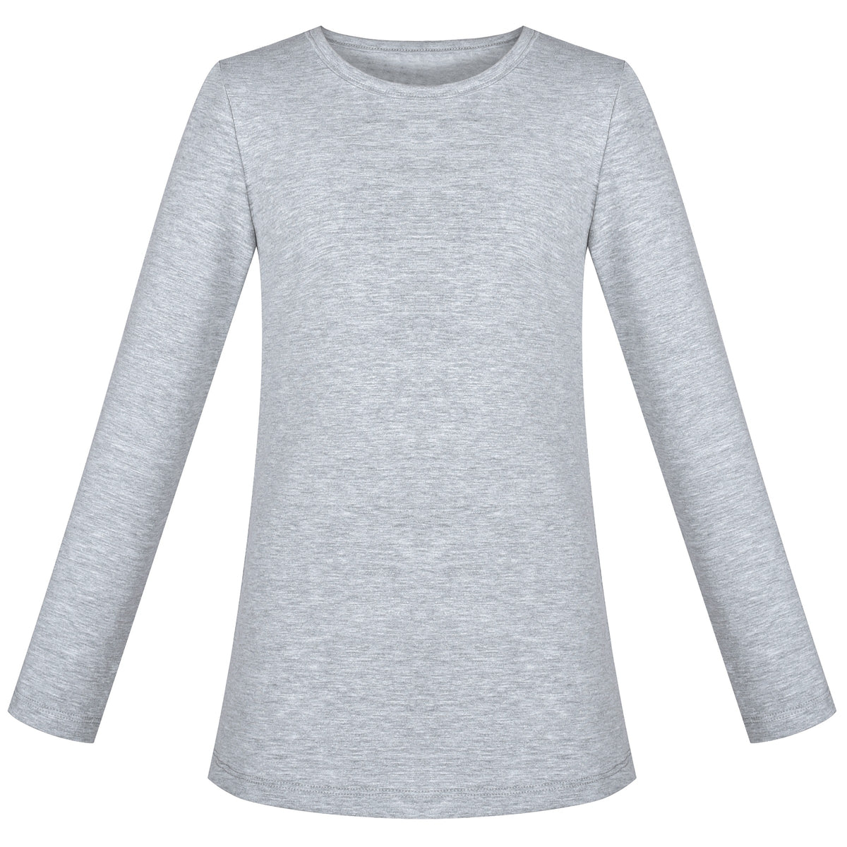 Girls Tee Purple Unicorn Magical Soft Cotton Ruffle Long Sleeve Casual - Plain Gray