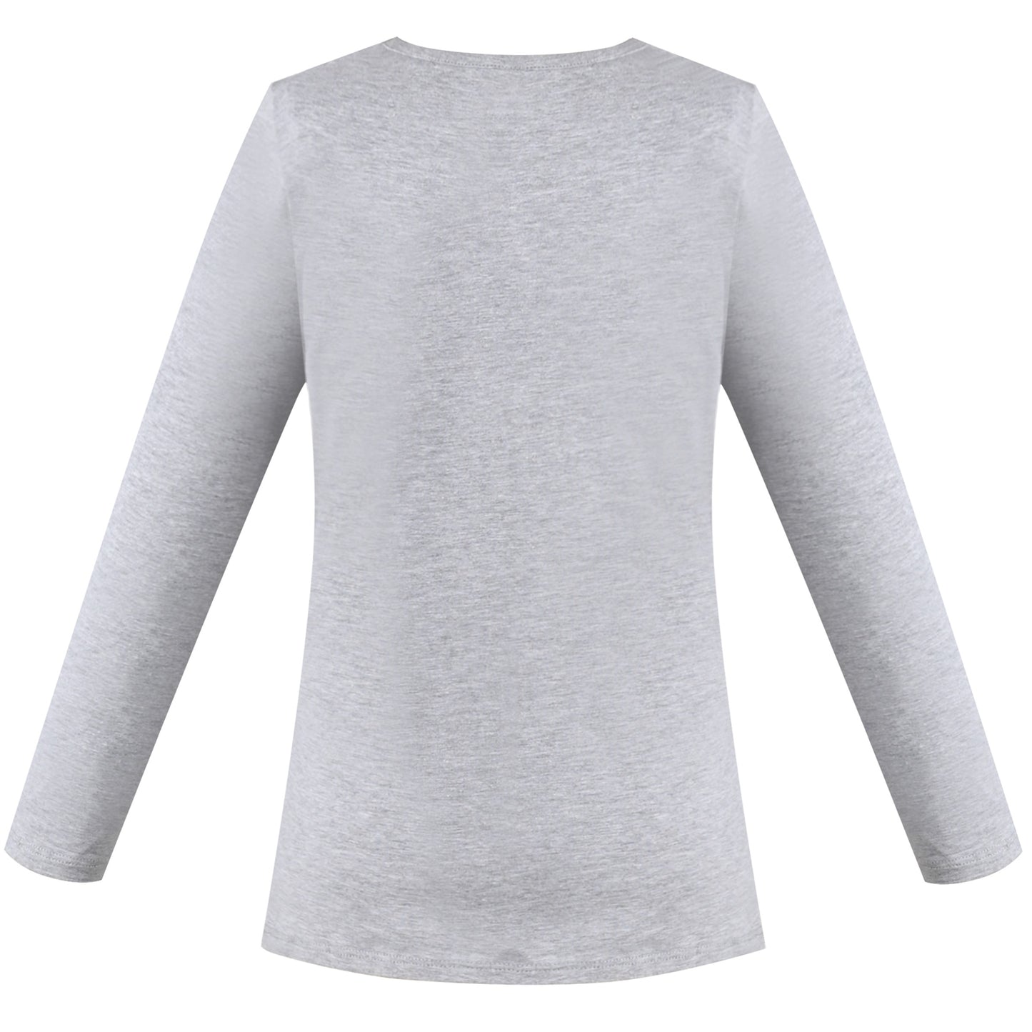 Girls Tee Purple Unicorn Magical Soft Cotton Ruffle Long Sleeve Casual Gray