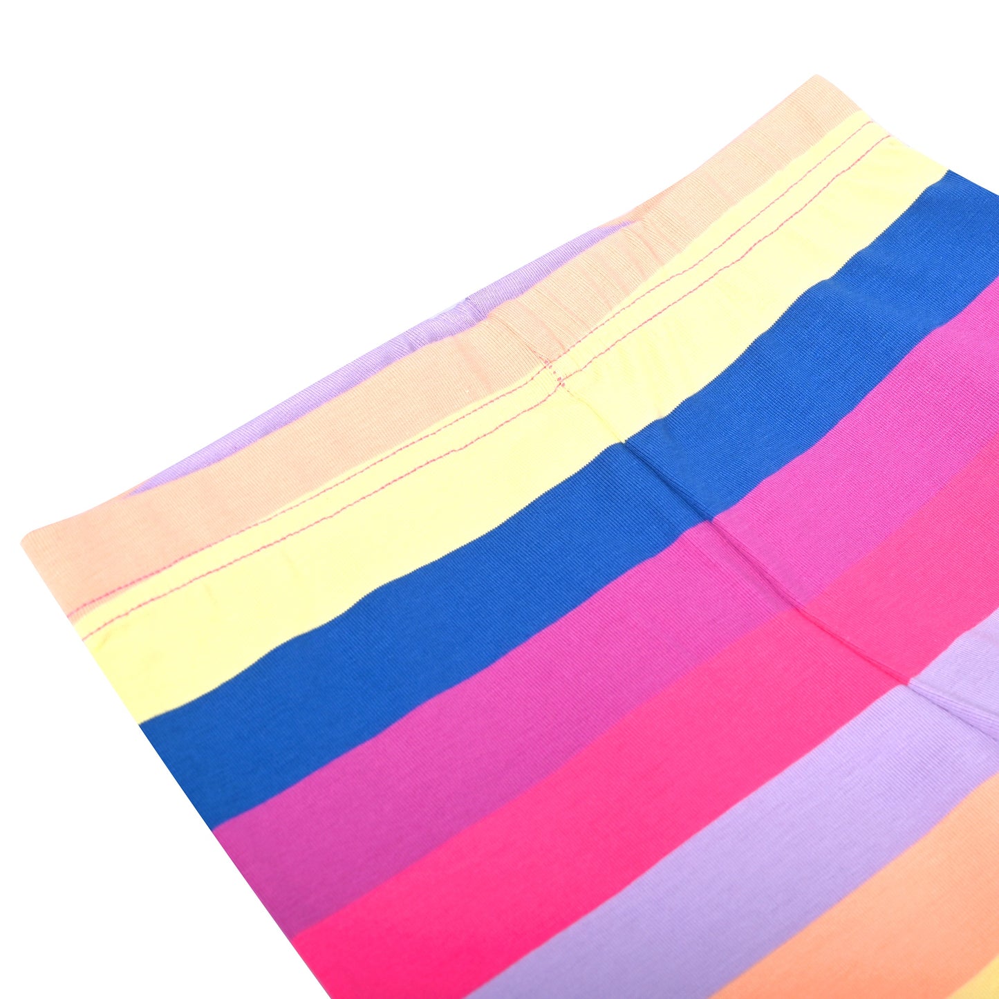 Girls Toddler Trousers Leggings Full Length Cotton Soft Elastic Preppy Rainbow Multi-Color