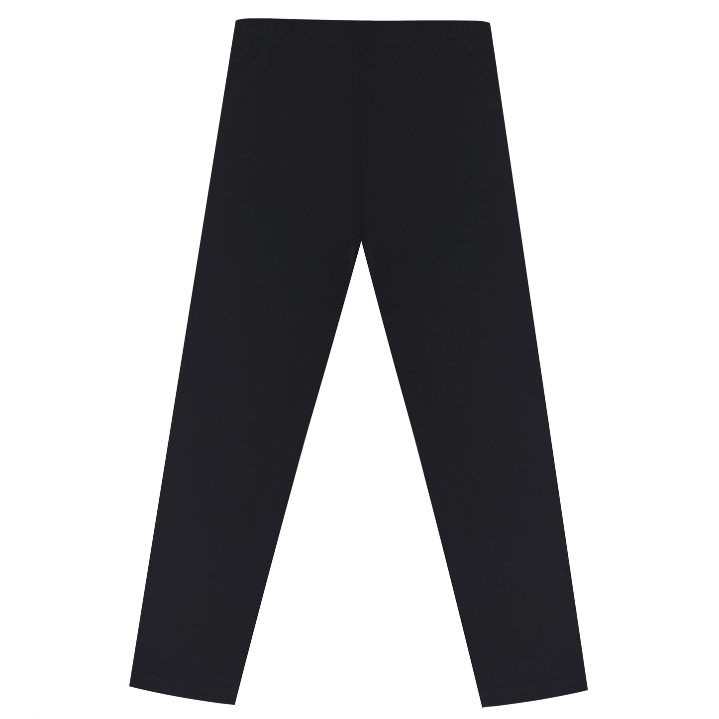 Girls Toddler Trousers Leggings Full Length Cotton Soft Elastic Preppy Rainbow Black