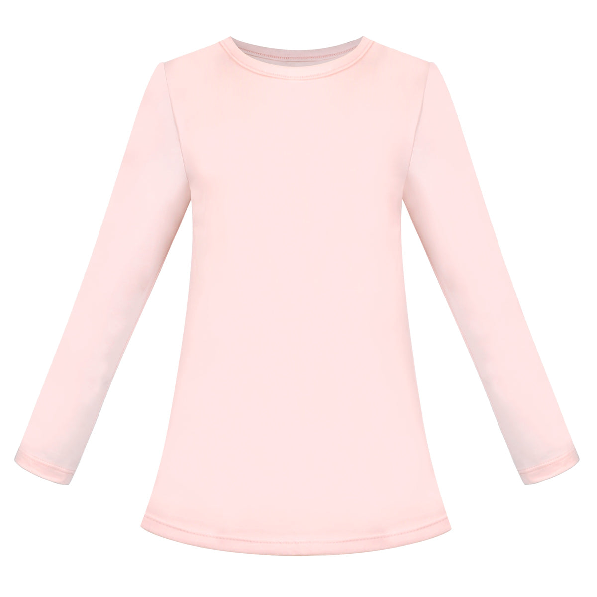 Girls Tee Purple Unicorn Magical Soft Cotton Ruffle Long Sleeve Casual - Plain Salmon Pink