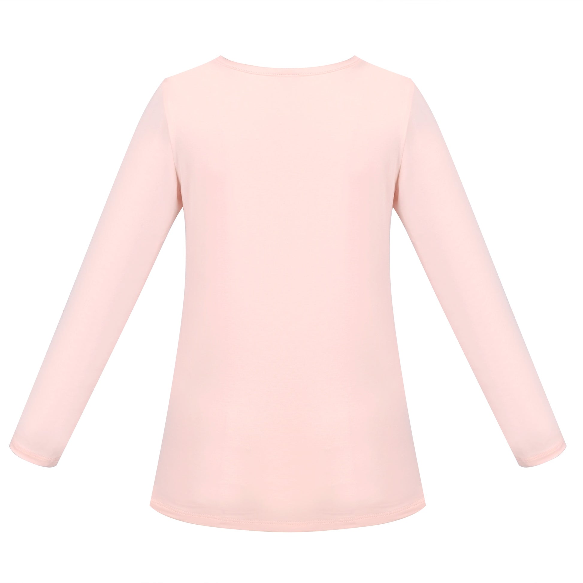 Girls Tee Purple Unicorn Magical Soft Cotton Ruffle Long Sleeve Casual Pink