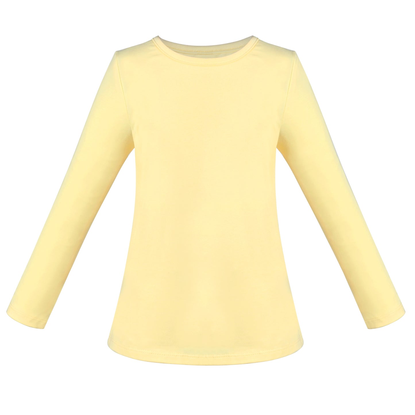 Girls Tee Purple Unicorn Magical Soft Cotton Ruffle Long Sleeve Casual Yellow