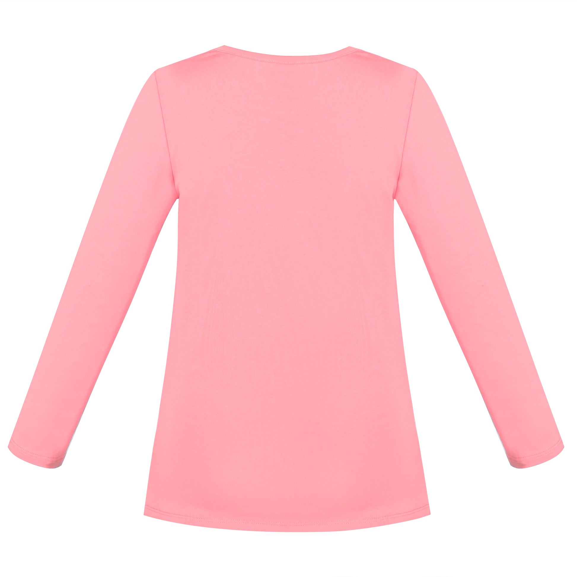 Girls Tee Purple Unicorn Magical Soft Cotton Ruffle Long Sleeve Casual Pink