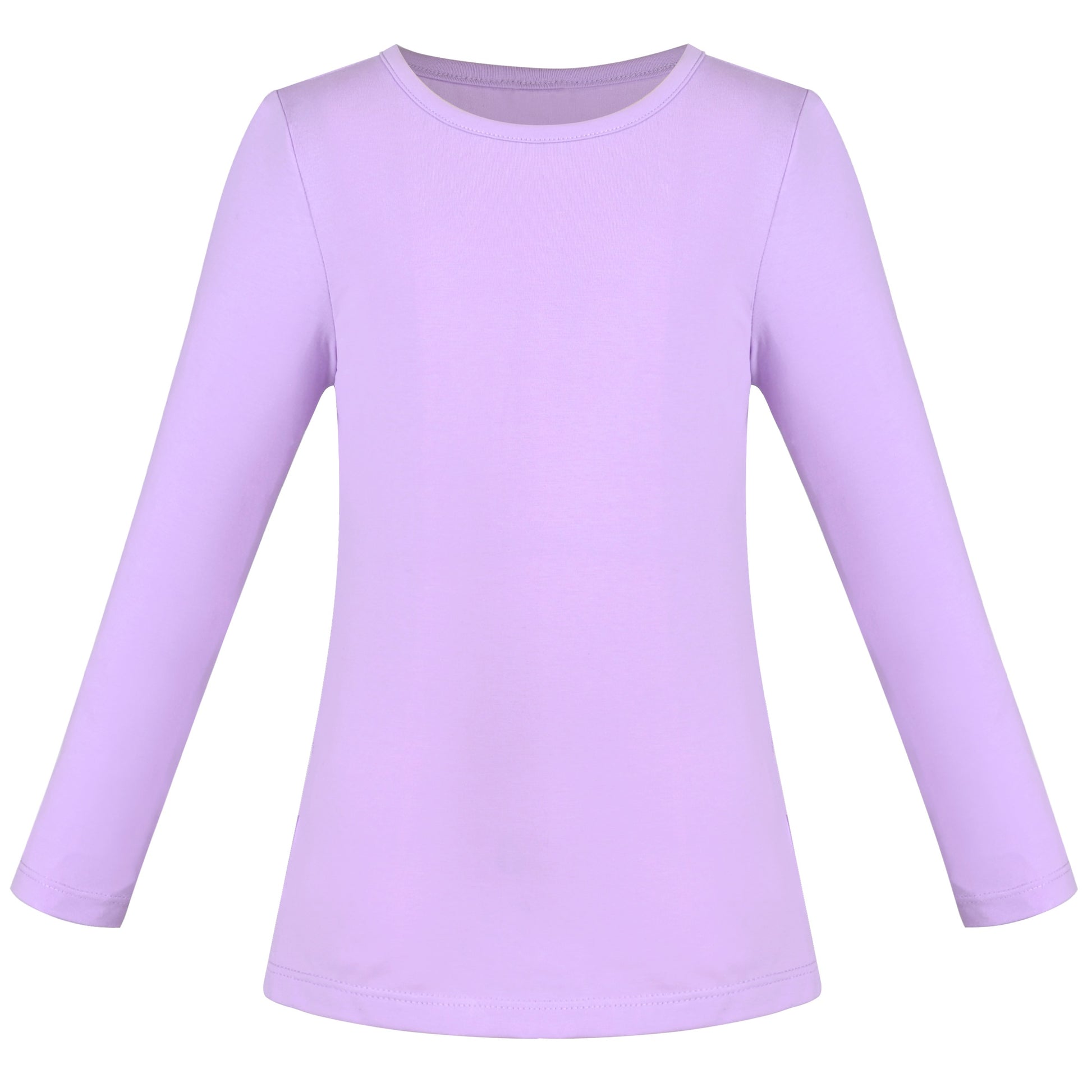 Girls Tee Purple Unicorn Magical Soft Cotton Ruffle Long Sleeve Casual Purple