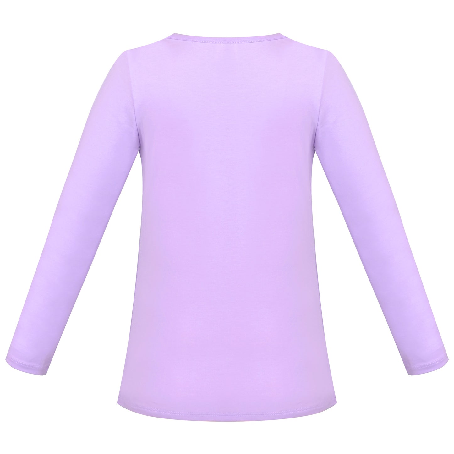 Girls Tee Purple Unicorn Magical Soft Cotton Ruffle Long Sleeve Casual Purple