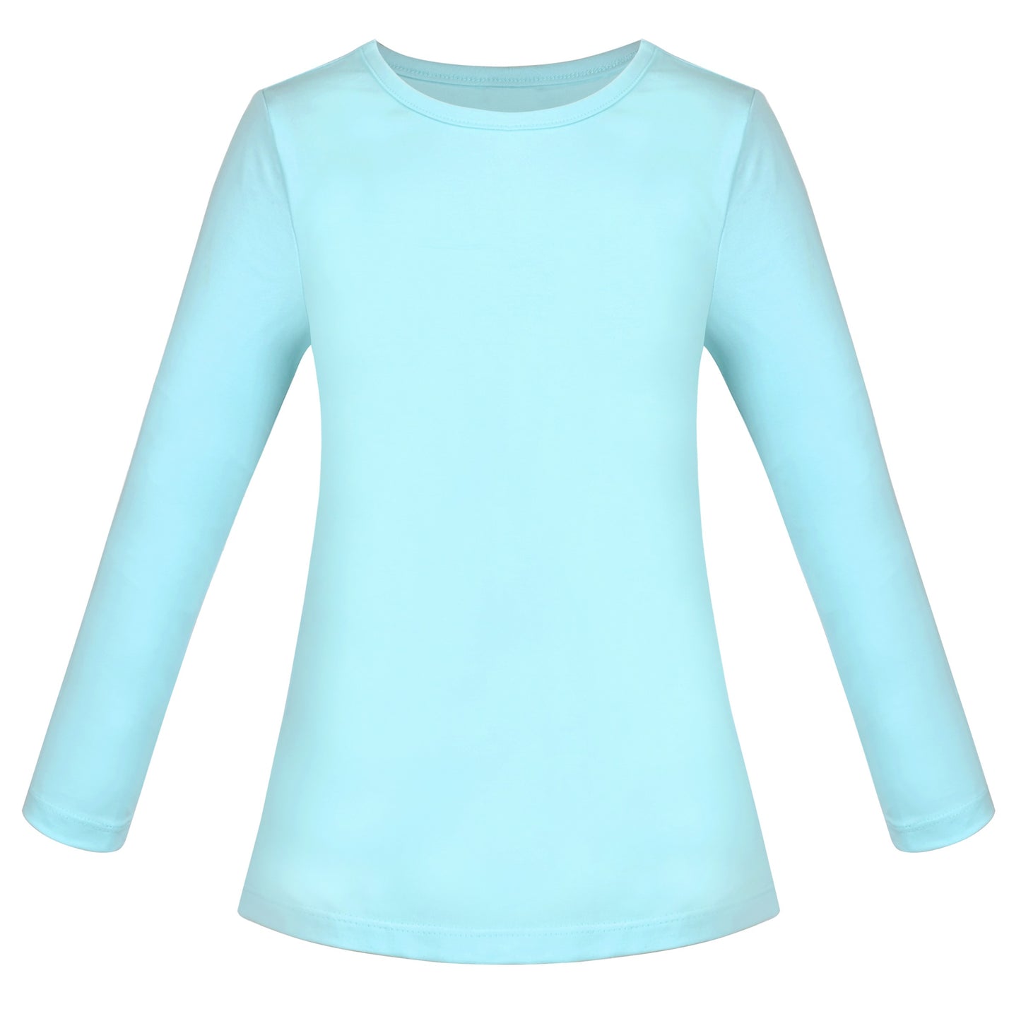 Girls Tee Purple Unicorn Magical Soft Cotton Ruffle Long Sleeve Casual Blue