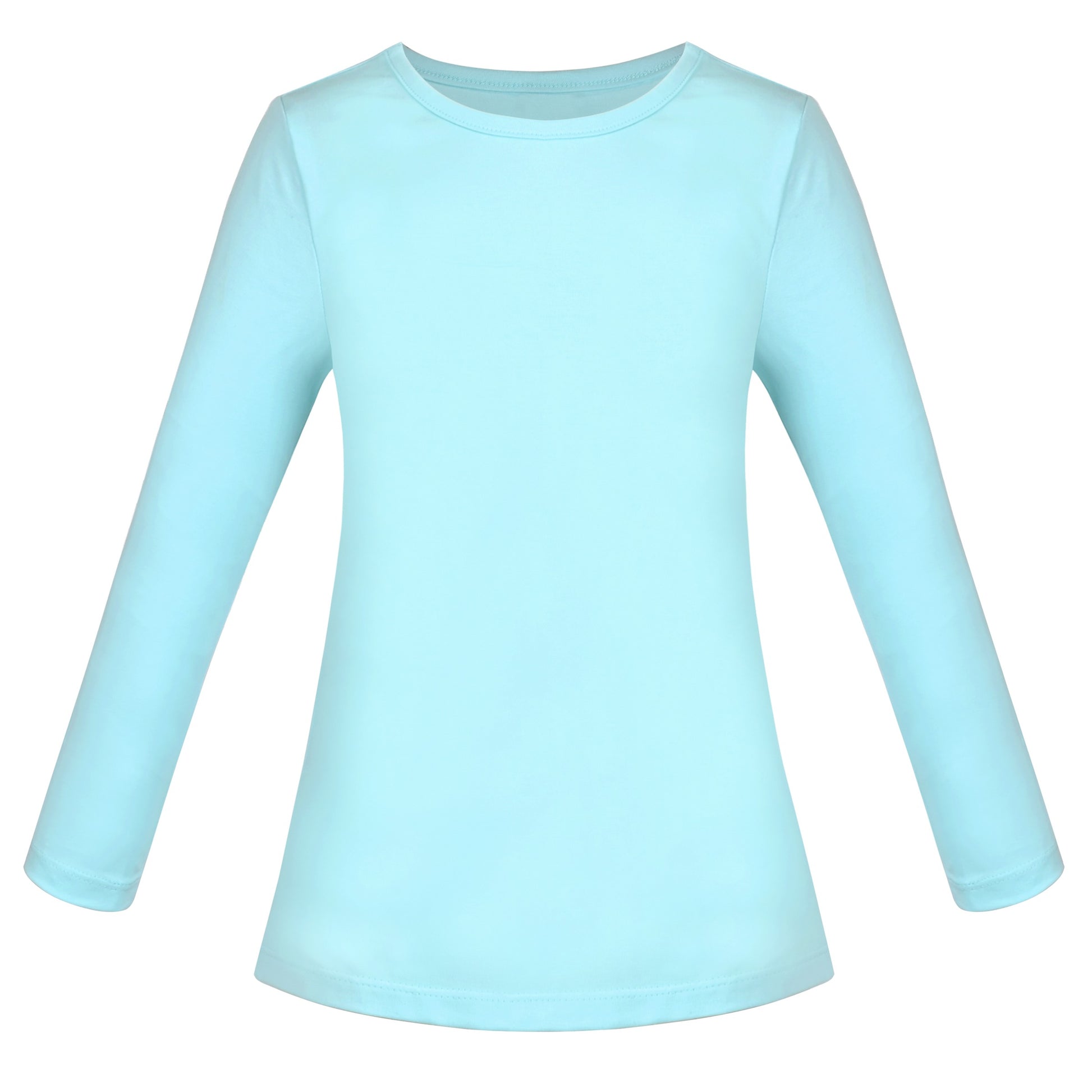 Girls Tee Purple Unicorn Magical Soft Cotton Ruffle Long Sleeve Casual Blue