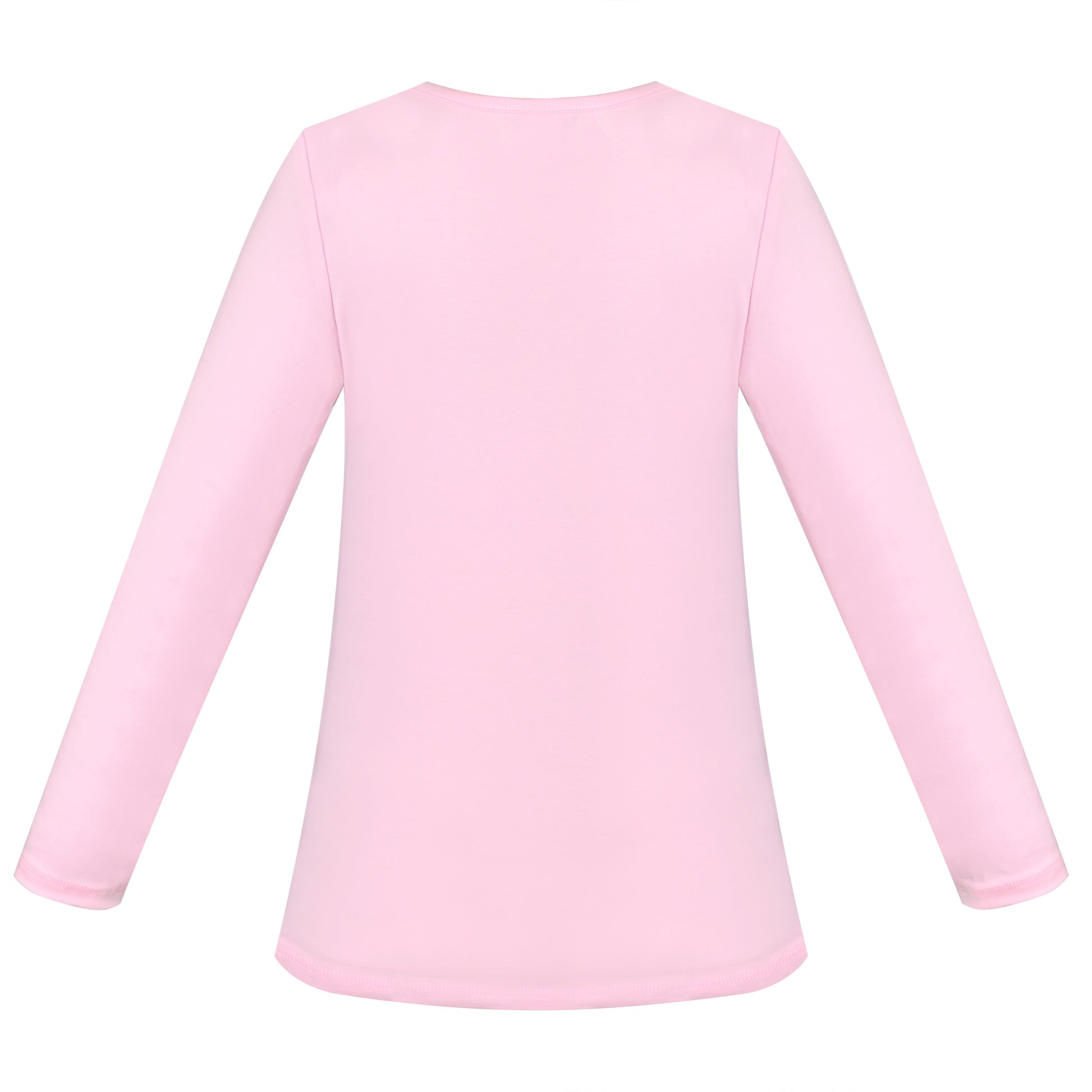 Girls Tee Purple Unicorn Magical Soft Cotton Ruffle Long Sleeve Casual Pink