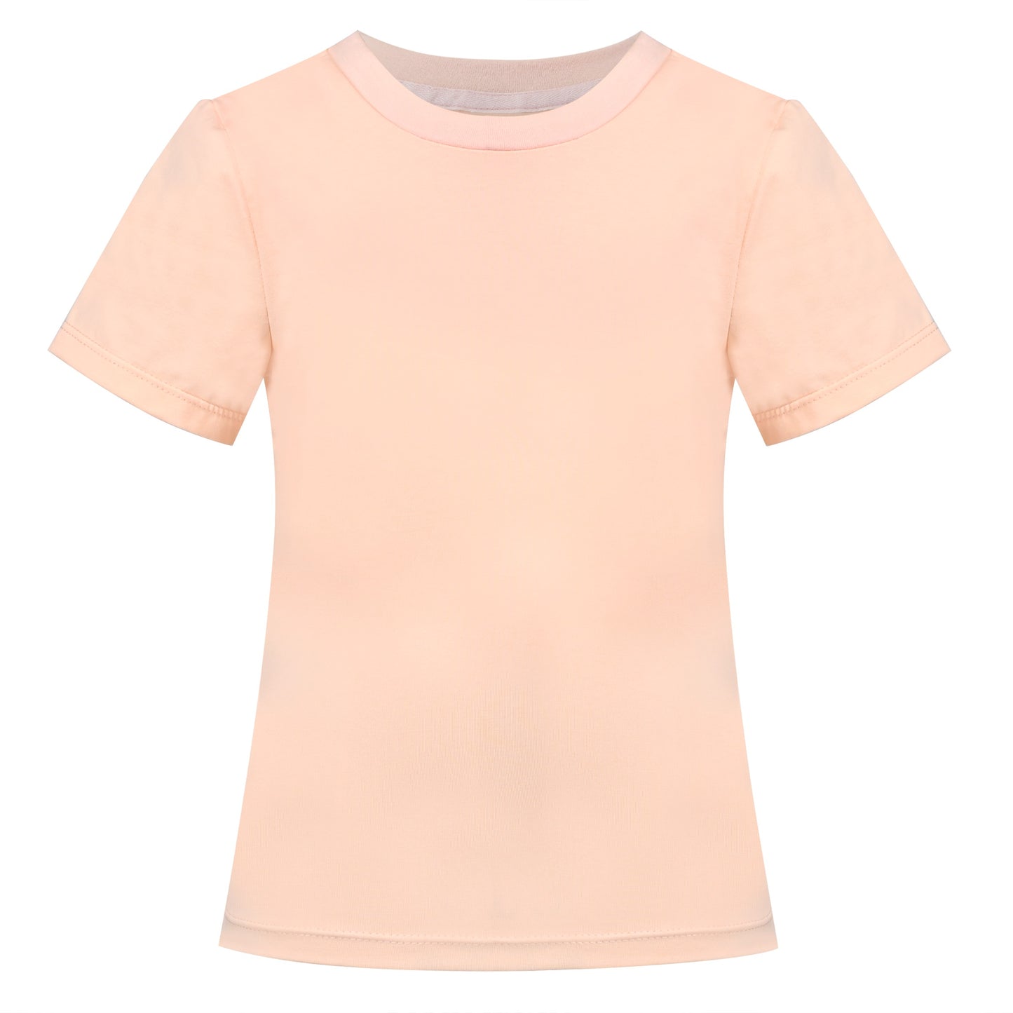 Girls T-shirt Crop Top Pink Lettuce Trim Ribbed Knit Crewneck Daily Yellow