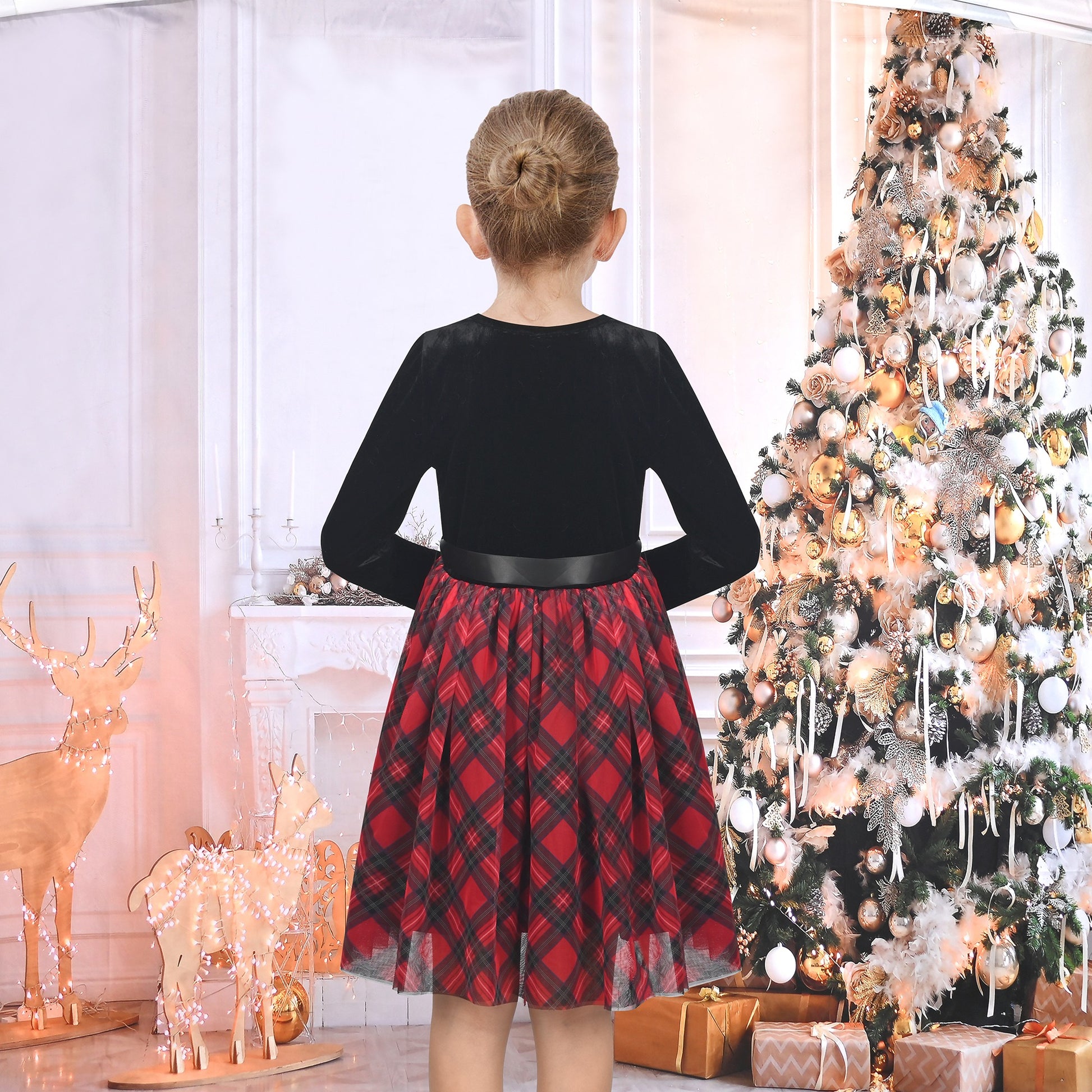 Girls Dress Rust Copper Velvet Polka Dot Plain Tulle Vintage Twirly Fall Holiday Black