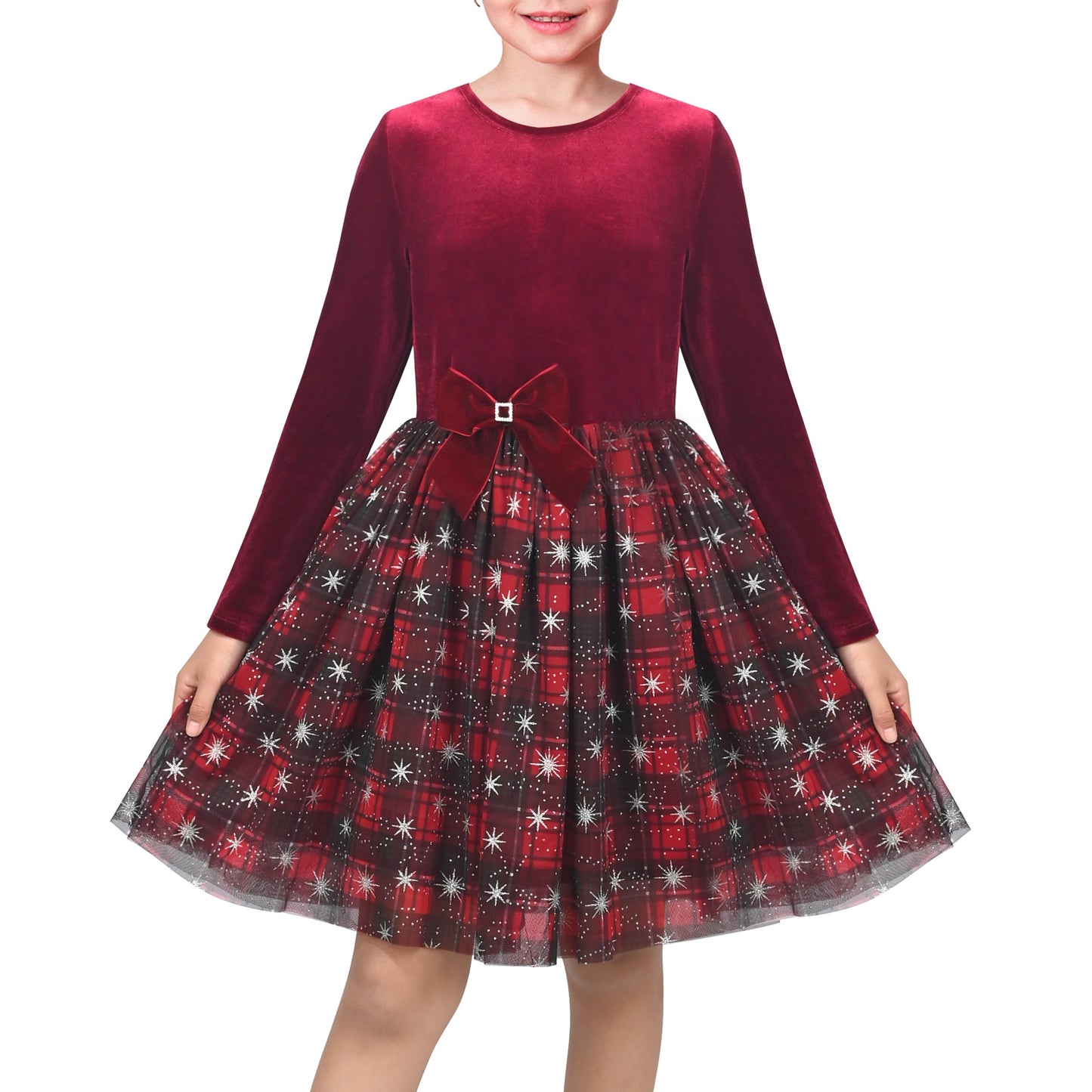 Girls Dress Rust Copper Velvet Polka Dot Plain Tulle Vintage Twirly Fall Holiday Red