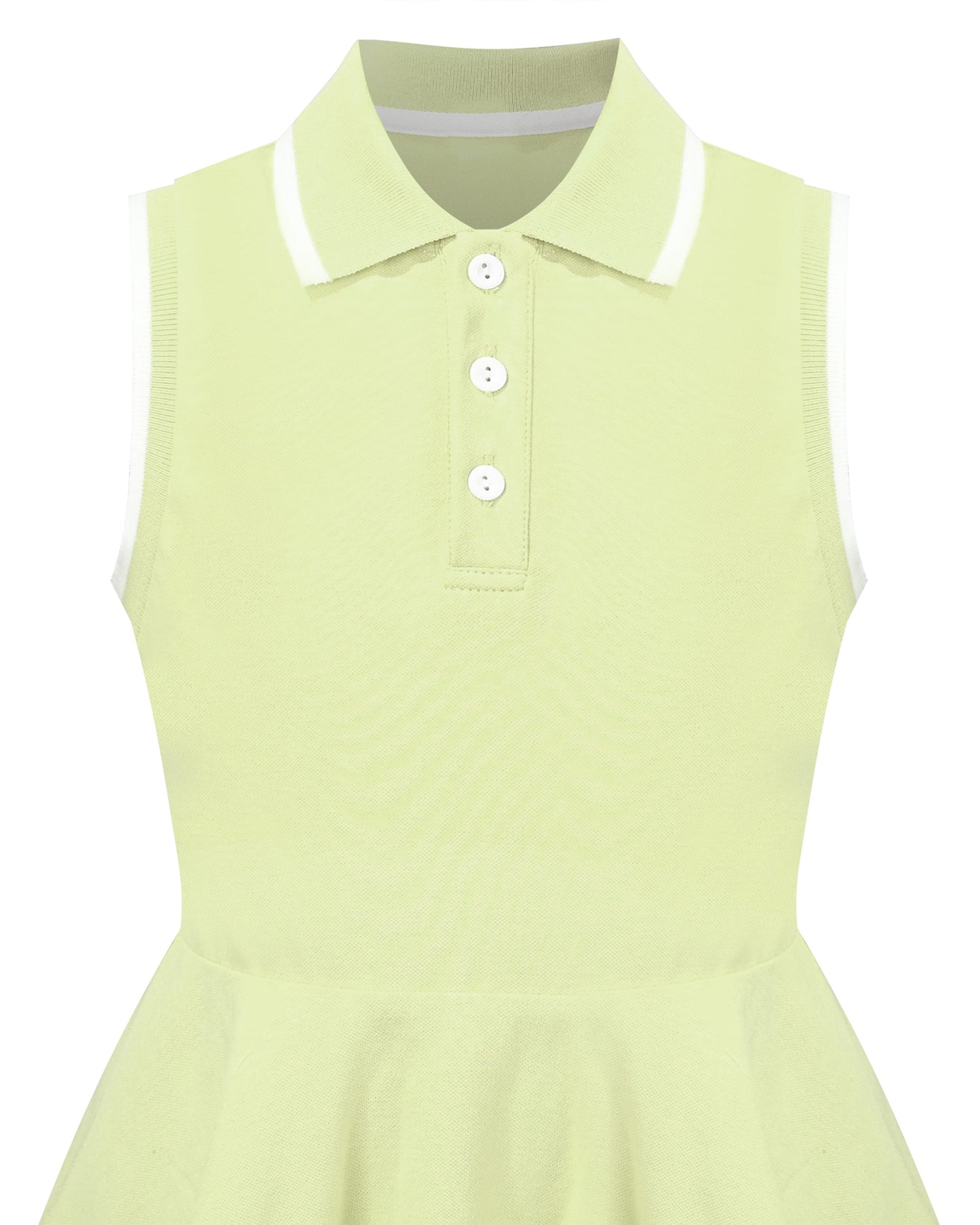Girls Dress Knit Polo Collar Student Classic Casual Back to School Everyday Green
