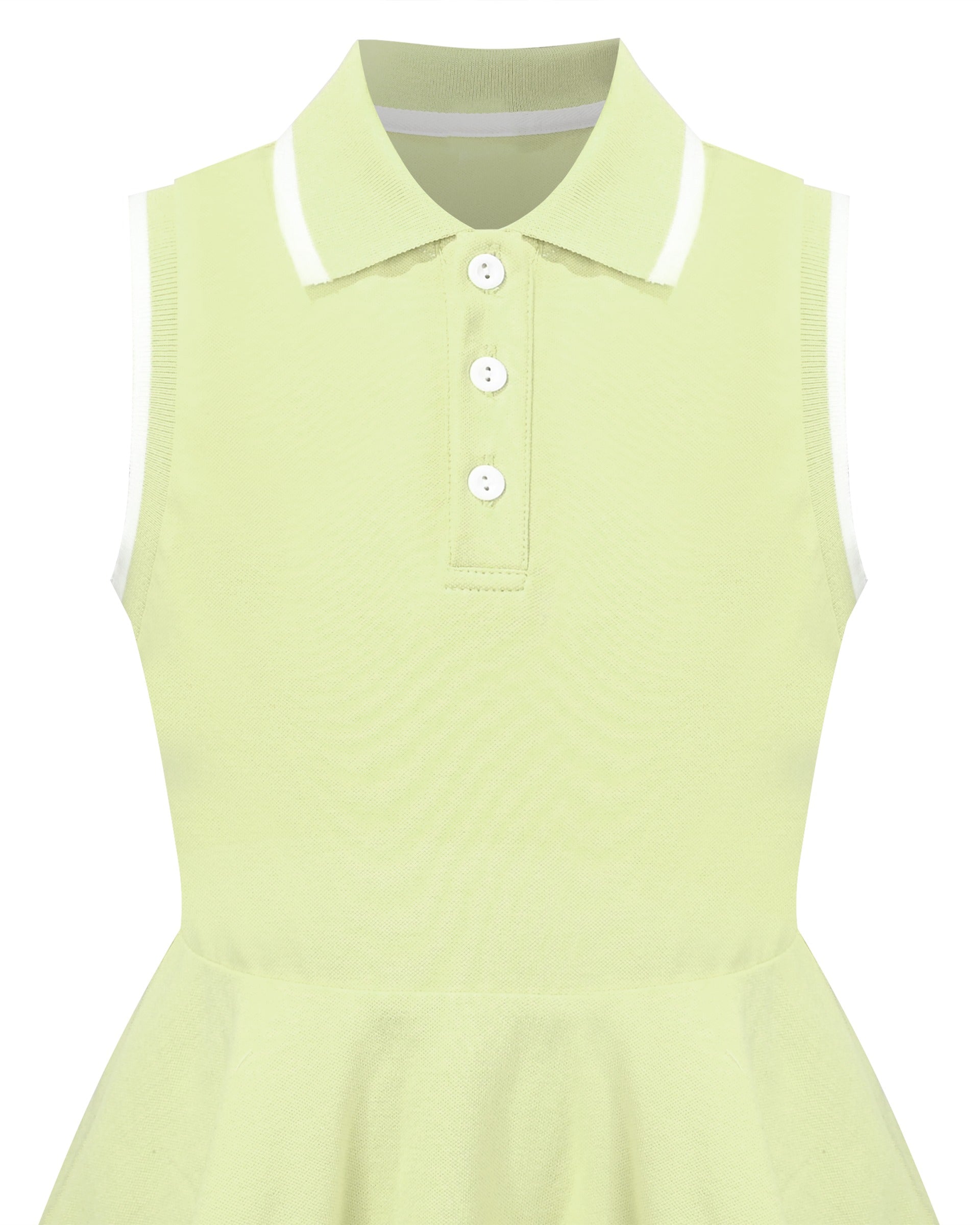 Girls Dress Knit Polo Collar Student Classic Casual Back to School Everyday Green