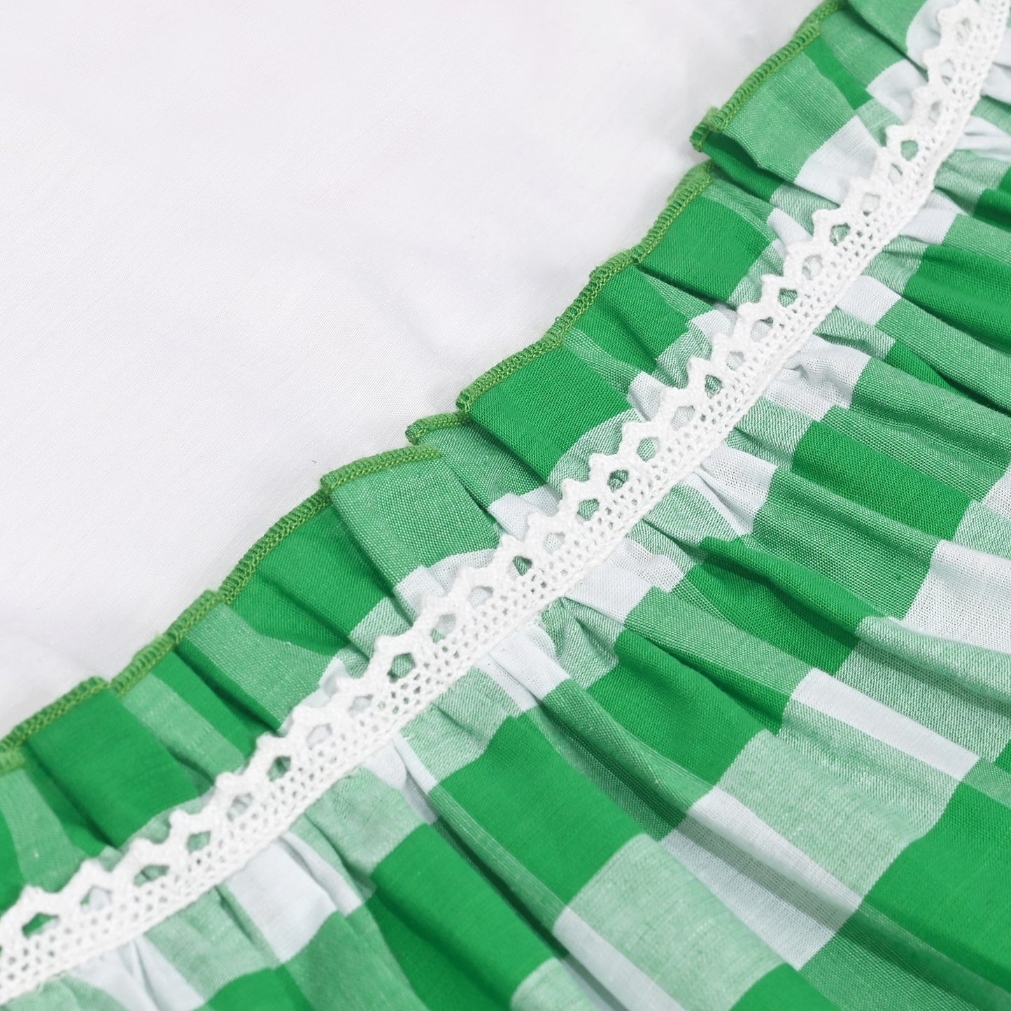 Girls Dress St Patrick Shamrock Irish Holiday Gingham Sundress Daily Green