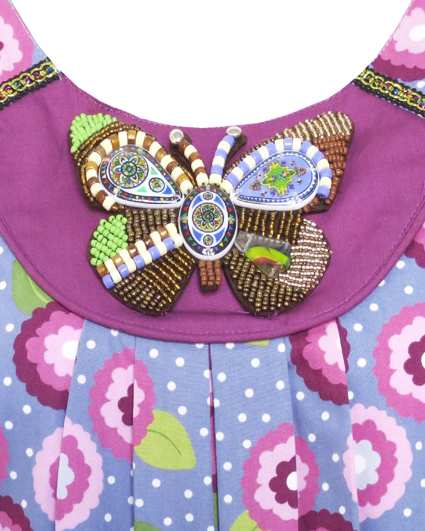 Girls Dress Rainbow Multicolor Bunny Embroidery Easter Button Back Chevron Spring Casual Purple