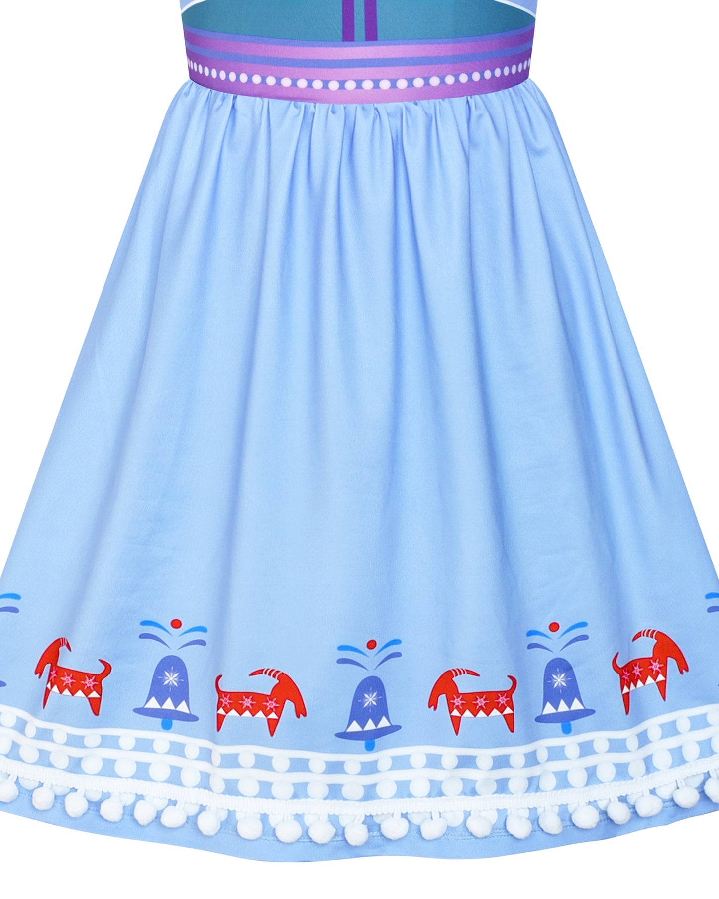 Girls Dress Unicorn Rainbow Casual Long Sleeve Blue
