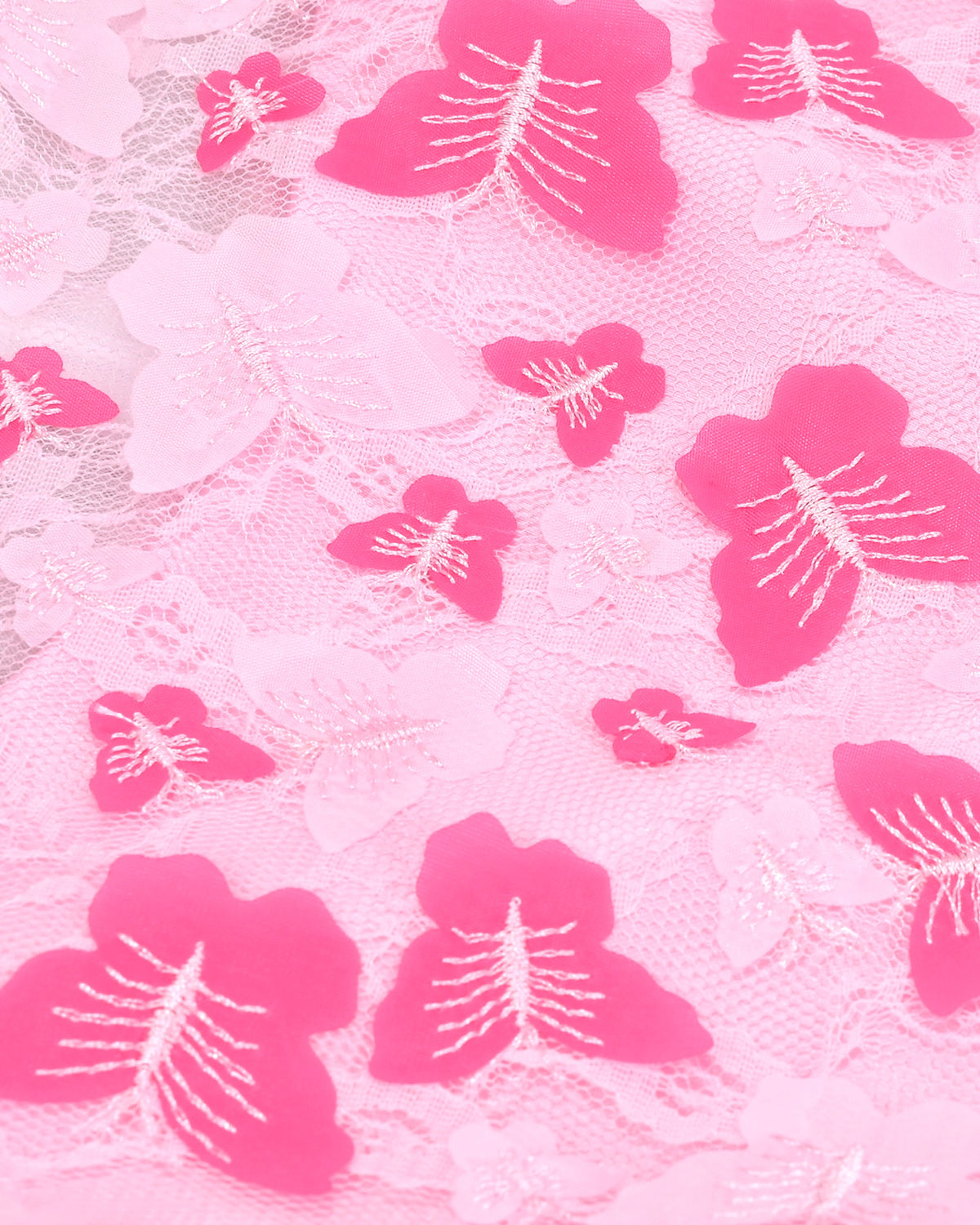 Girls Pink Floral Multilayer Ruffle Tulle Sleeveless Sequin Princess - Pink Butterfly Lace