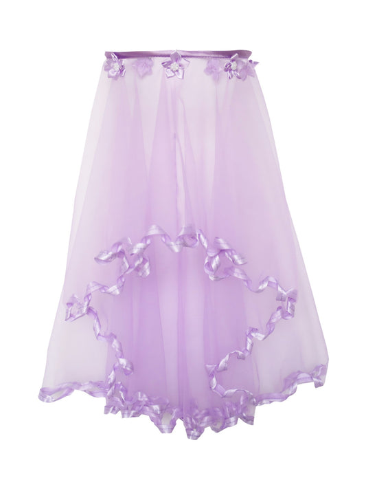 Flower Girls Dress Pearl Belt Pageant Wedding Party Purple