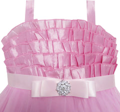 Girls Dress Pink Tull Tutu Dance Pageant Size 3-6 Years