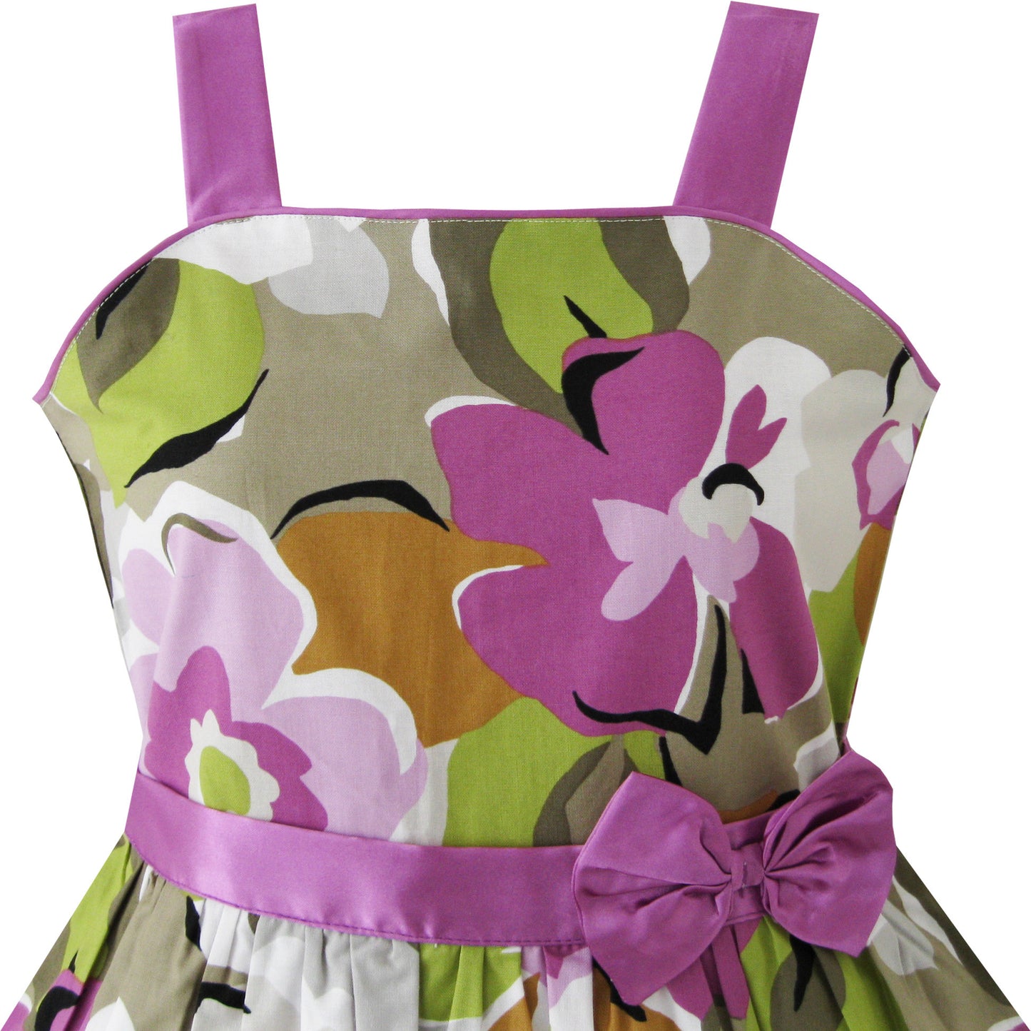 Girls Dress Purple Flower Party Pageant Size 4-12 Years