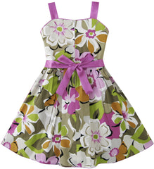 Girls Dress Purple Flower Party Pageant Size 4-12 Years