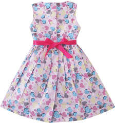 Girls Dress Blue Heart Love Birthday Party Size 2-10 Years